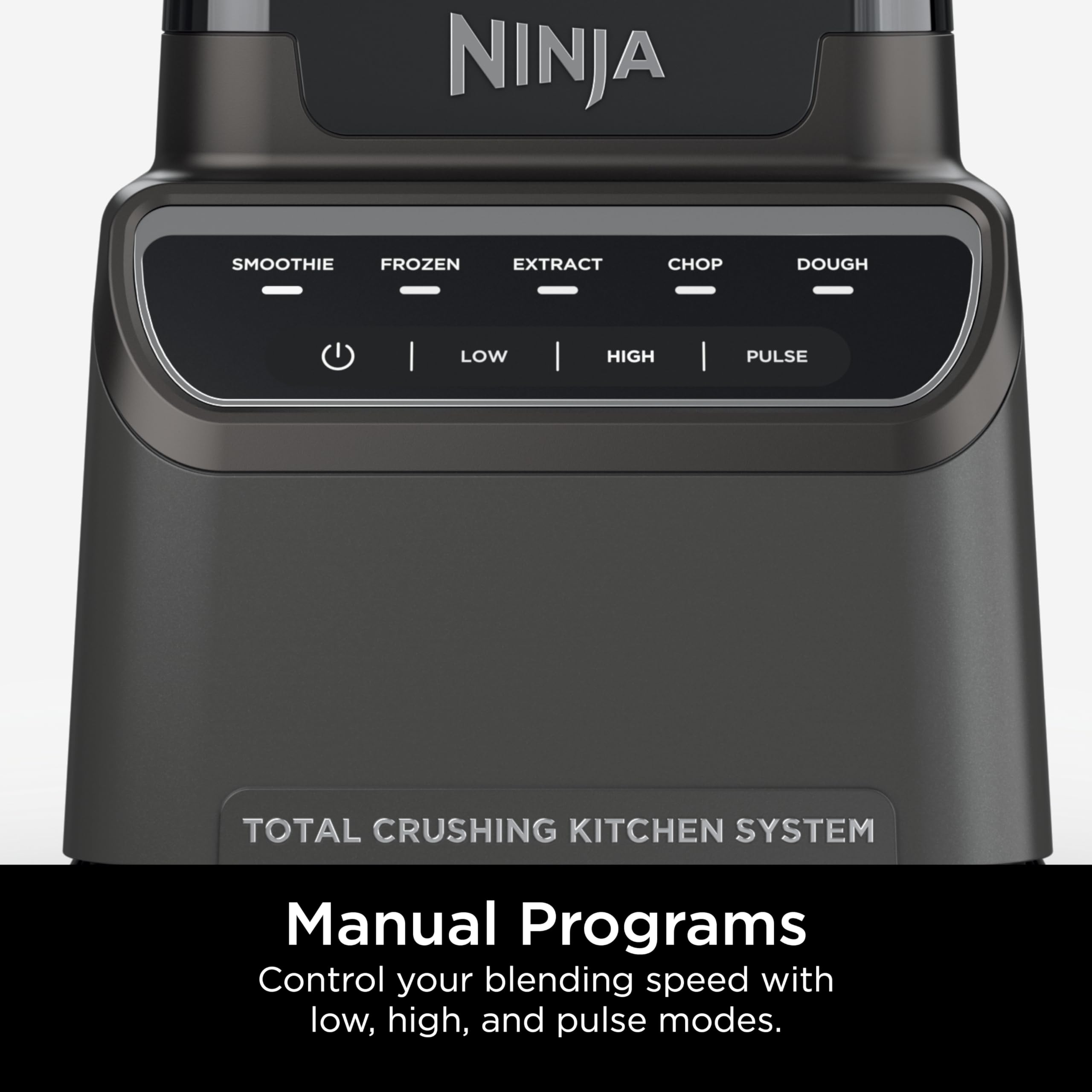Ninja Blender 1200W - Professional Kitchen System for Smoothies, Frozen Drinks, Food Processing, Dough & Extracting - Includes 8-Cup Pitcher, Food Processor Bowl & Smoothie Cup - BPA-Free, Dark Grey (BR601AMZ) - Perfect for Home Kitchens, Healthy Smoothies & Meal Prep