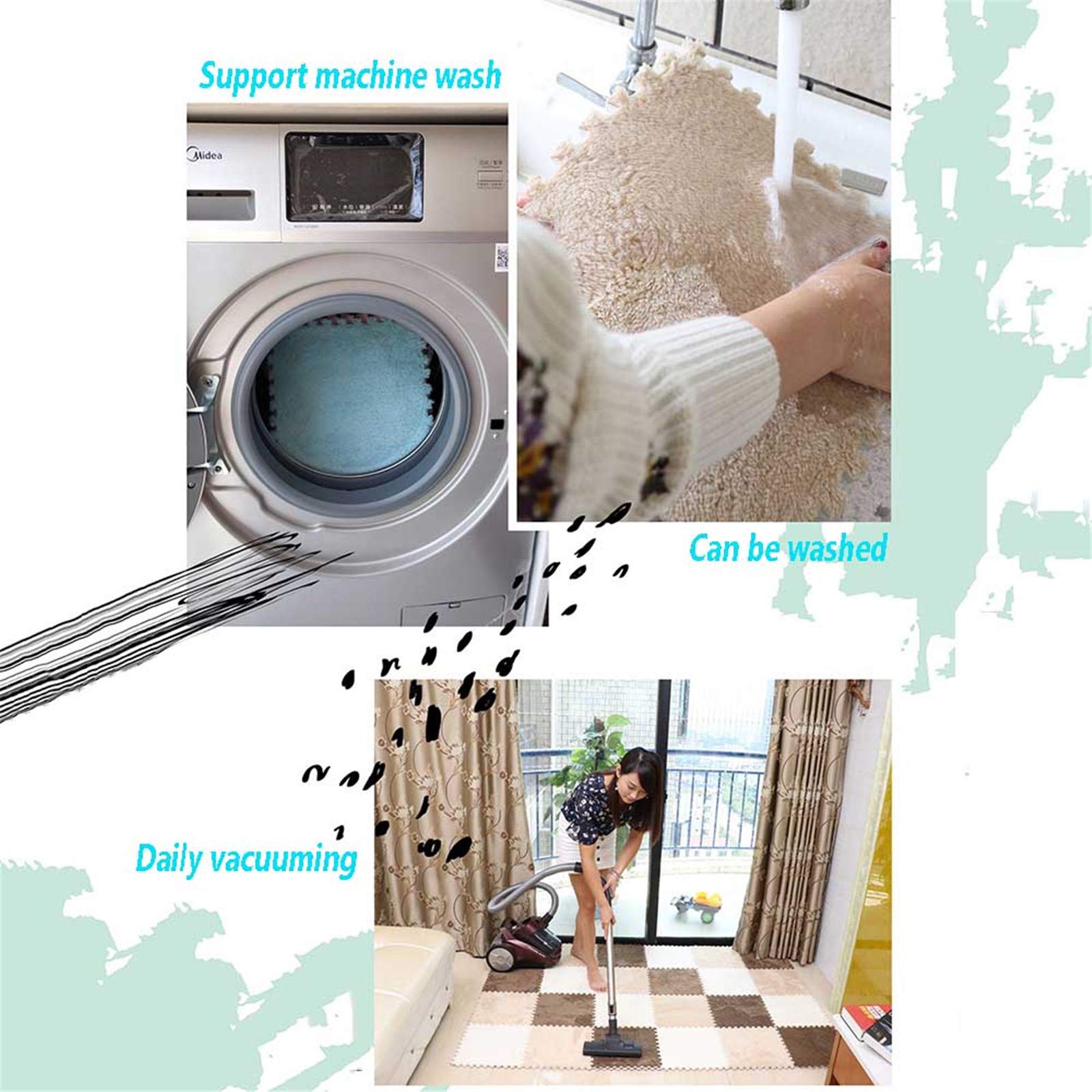 EVA Foam Play Mat for Kids - Non-Slip Puzzle Tiles for Playroom & Gym