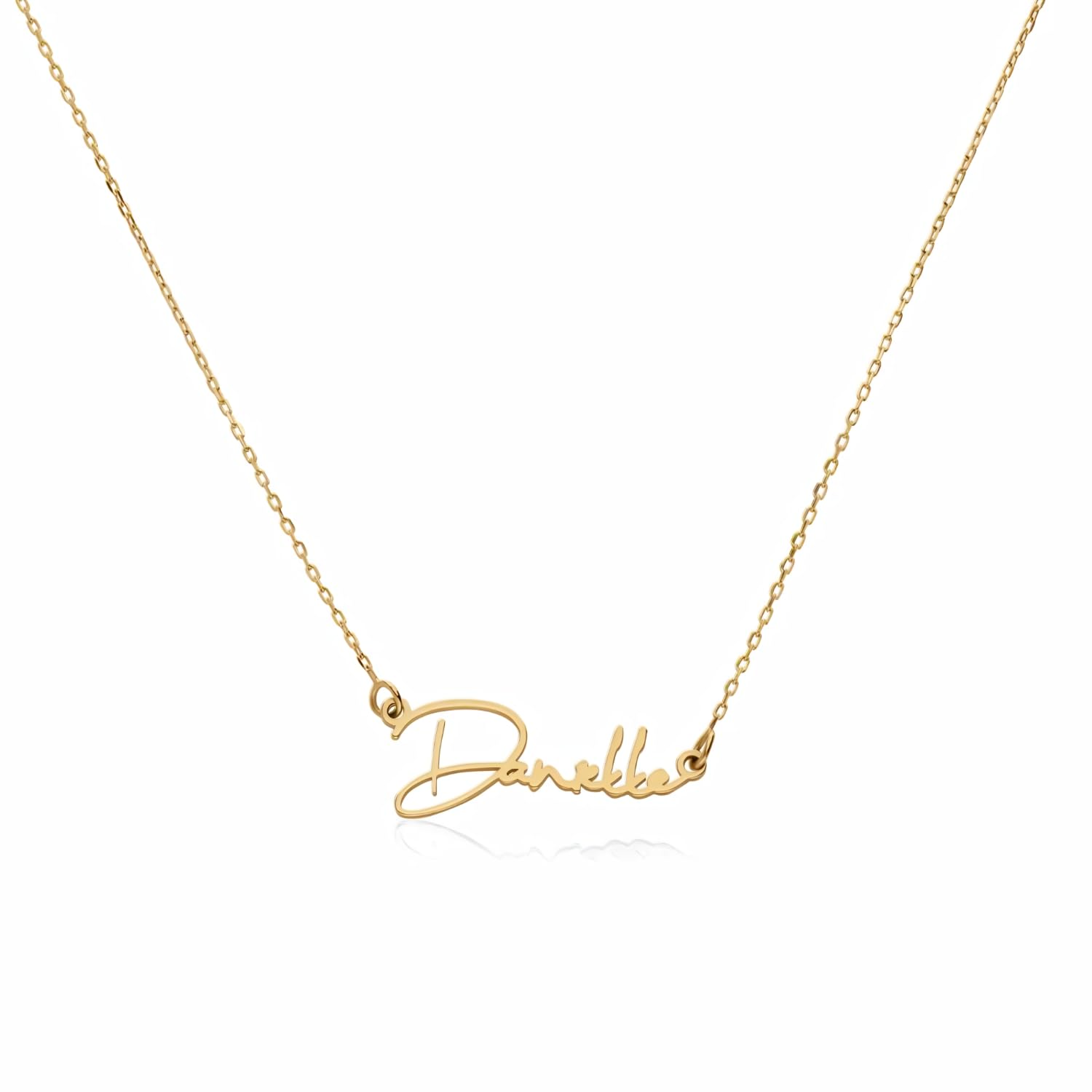 OAK & LUNA Personalized Belle Custom Name Necklace - Elegant Gold/Silver Nameplate Jewelry Gift for Women, Birthday, Anniversary, Valentine's Day - Perfect for Everyday Wear, Date Nights & Special Occasions