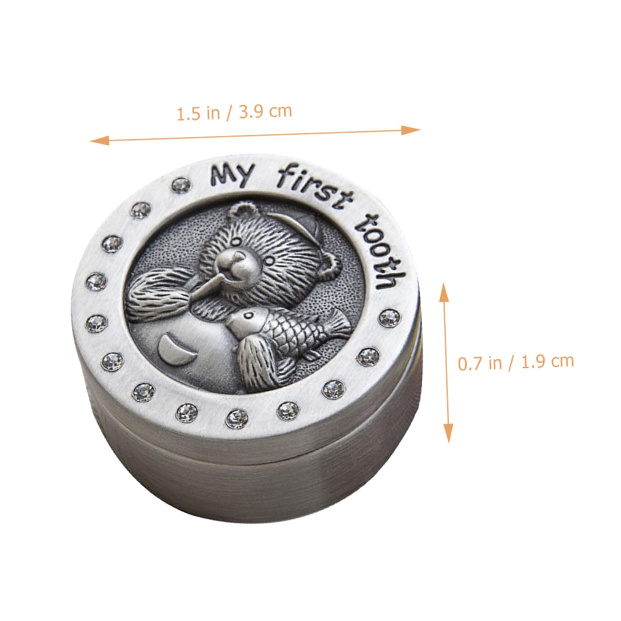 FAVOMOTO Baby Tooth Keepsake Box - First Tooth Memory Box for Newborns & Infants | Metal Baby Teeth Storage Case | Perfect Christening Gift & Milestone Keepsake for Parents