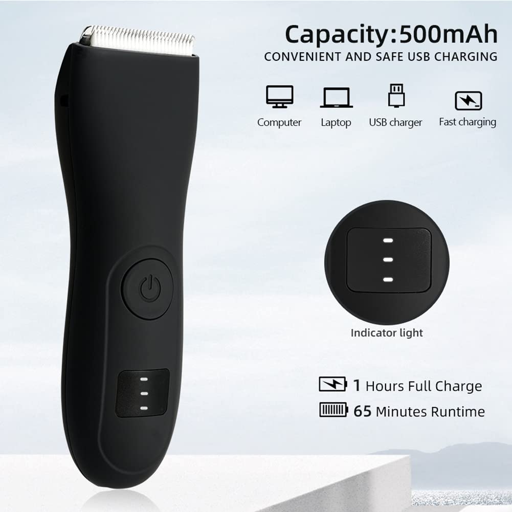 Premium Body Hair Trimmer for Men & Women - Electric Bikini Shaver, Groin & Beard Trimmer for Sensitive Areas - Perfect for Balls, Arms, Legs & Pubic Hair Grooming at Home or Travel