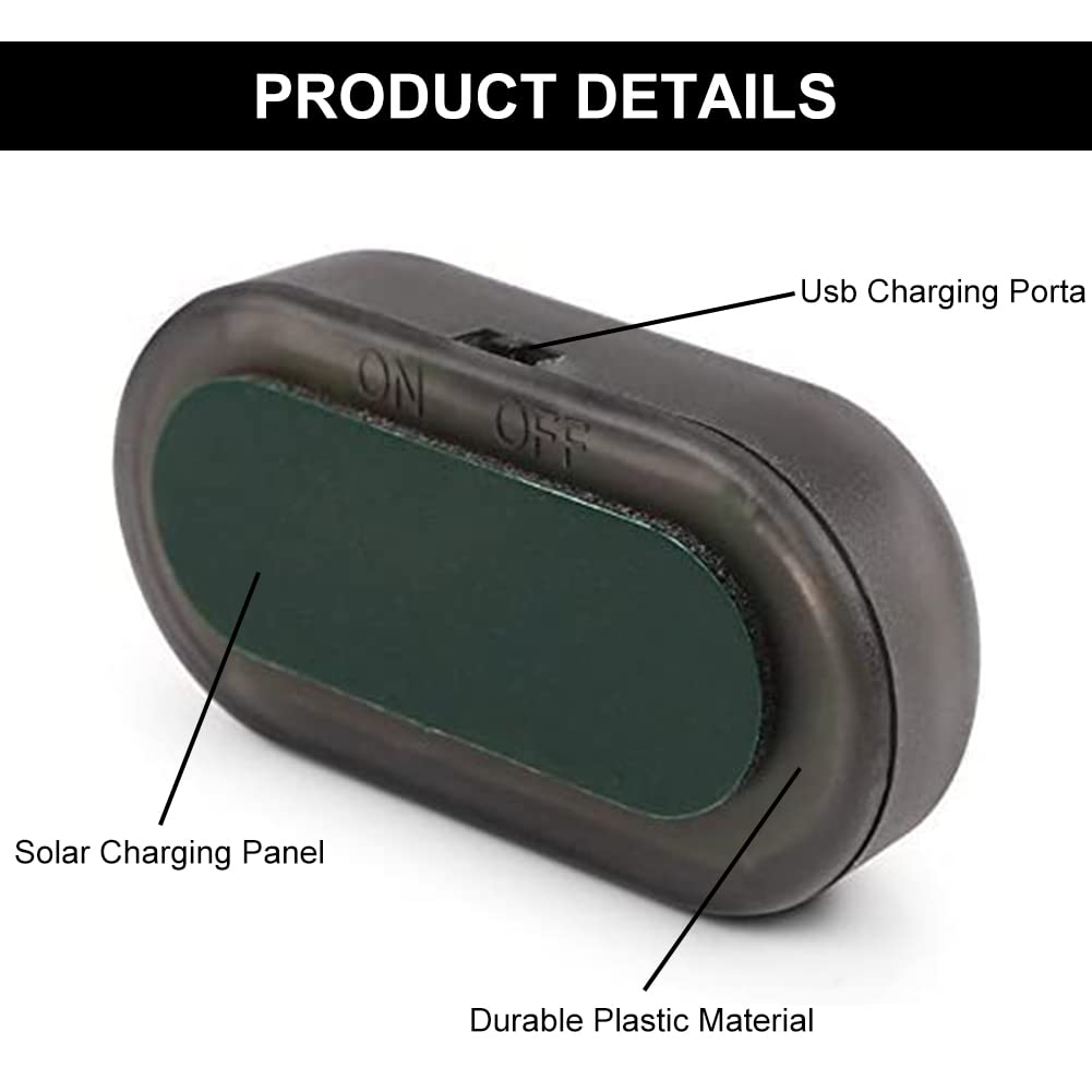 Solar-Powered LED Car Alarm Light - Anti-Theft Security Warning System with Motion Sensor for Vehicles | Perfect for Parking Lots, Garages & Nighttime Protection