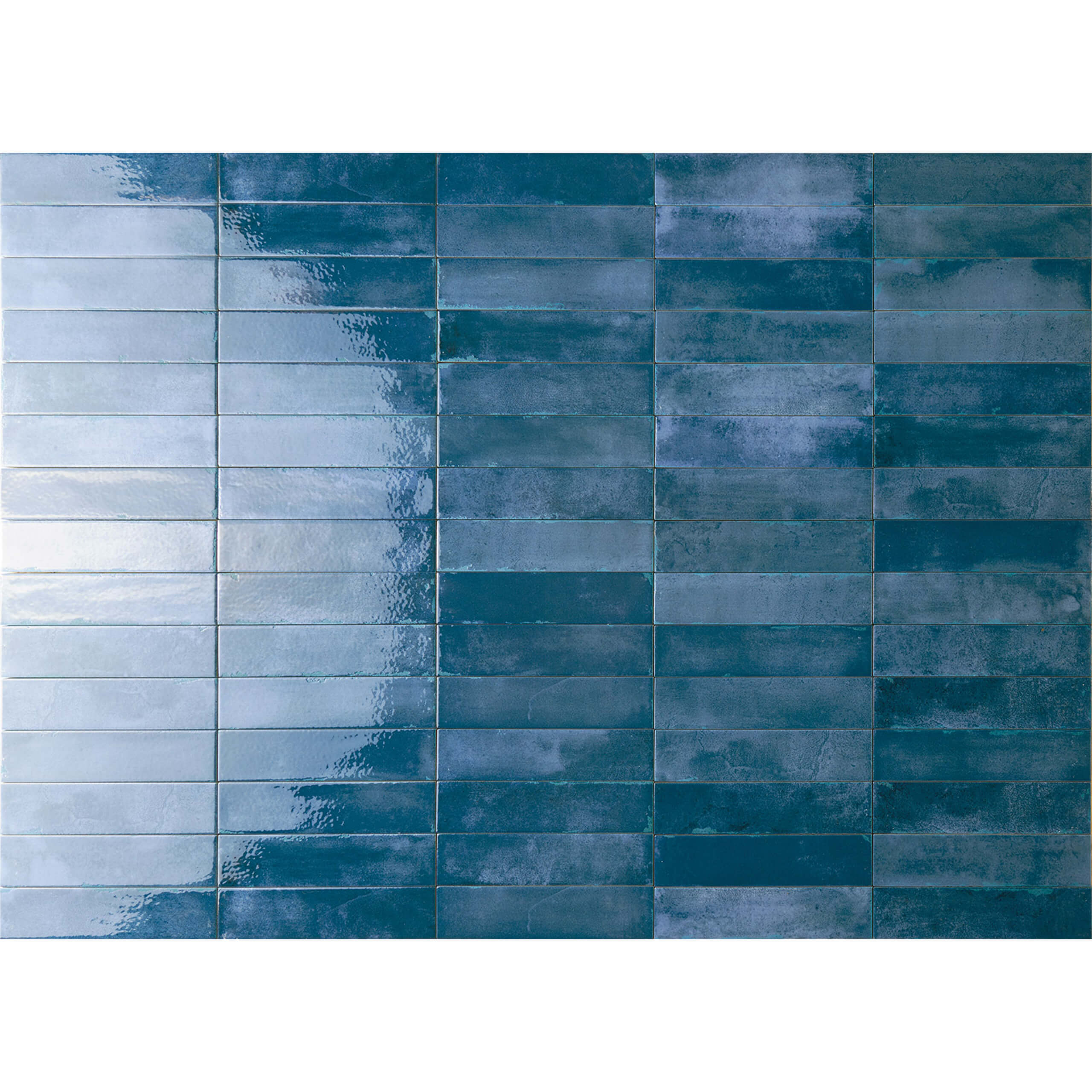 Mojave 60x250 Gloss Blue Wall Mirror - Modern Decorative Mirror for Living Room, Bedroom, Bathroom & Entryway - Shatterproof & Stylish Home Decor