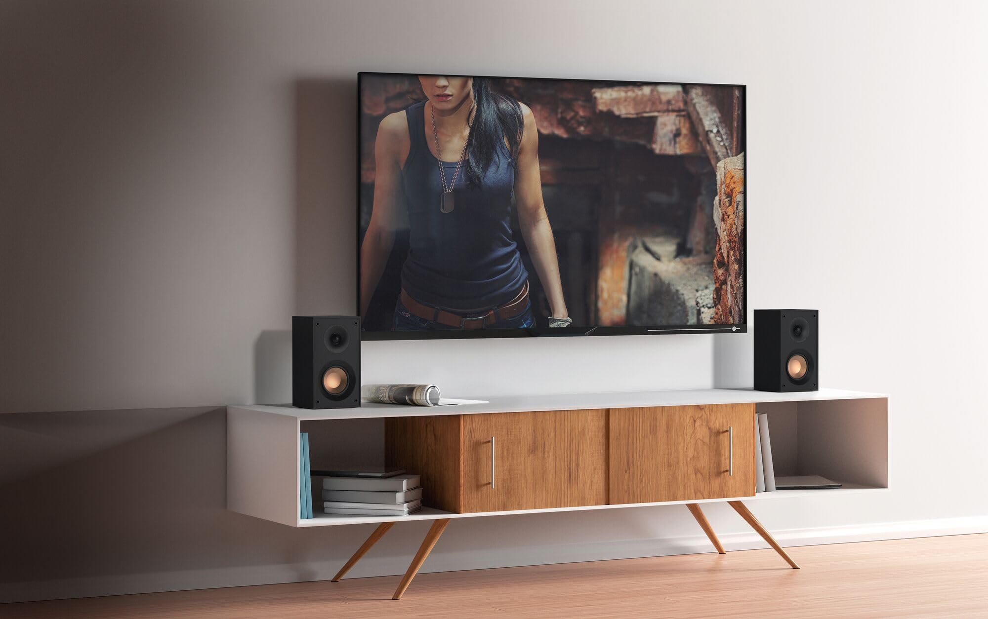 Klipsch KD 400 Black Hi-Fi Wireless Bluetooth Speakers - Premium Sound for Home Theater, Music Streaming & Gaming