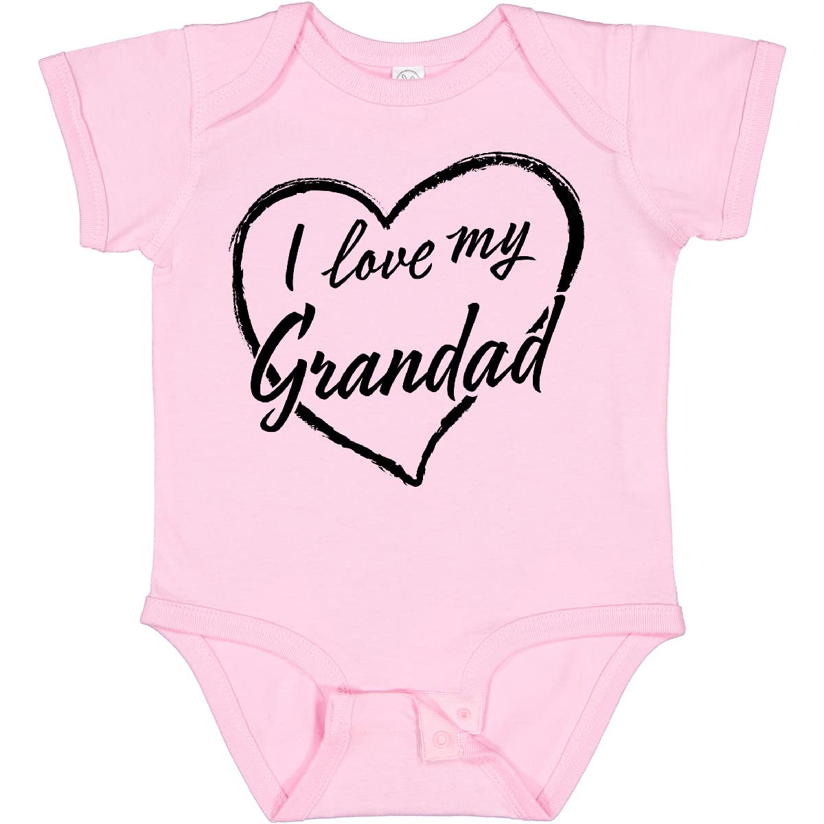 Inktastic I Love My Grandad Black Chalk Heart Baby Bodysuit - Soft Cotton Onesie for Infants & Toddlers, Perfect for Grandparents Day, Family Photos & Special Occasions