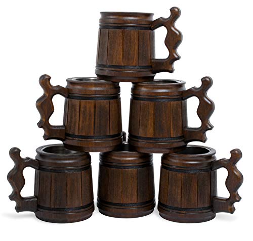 Set of 6 Mugs Classic Brown 10 OZ