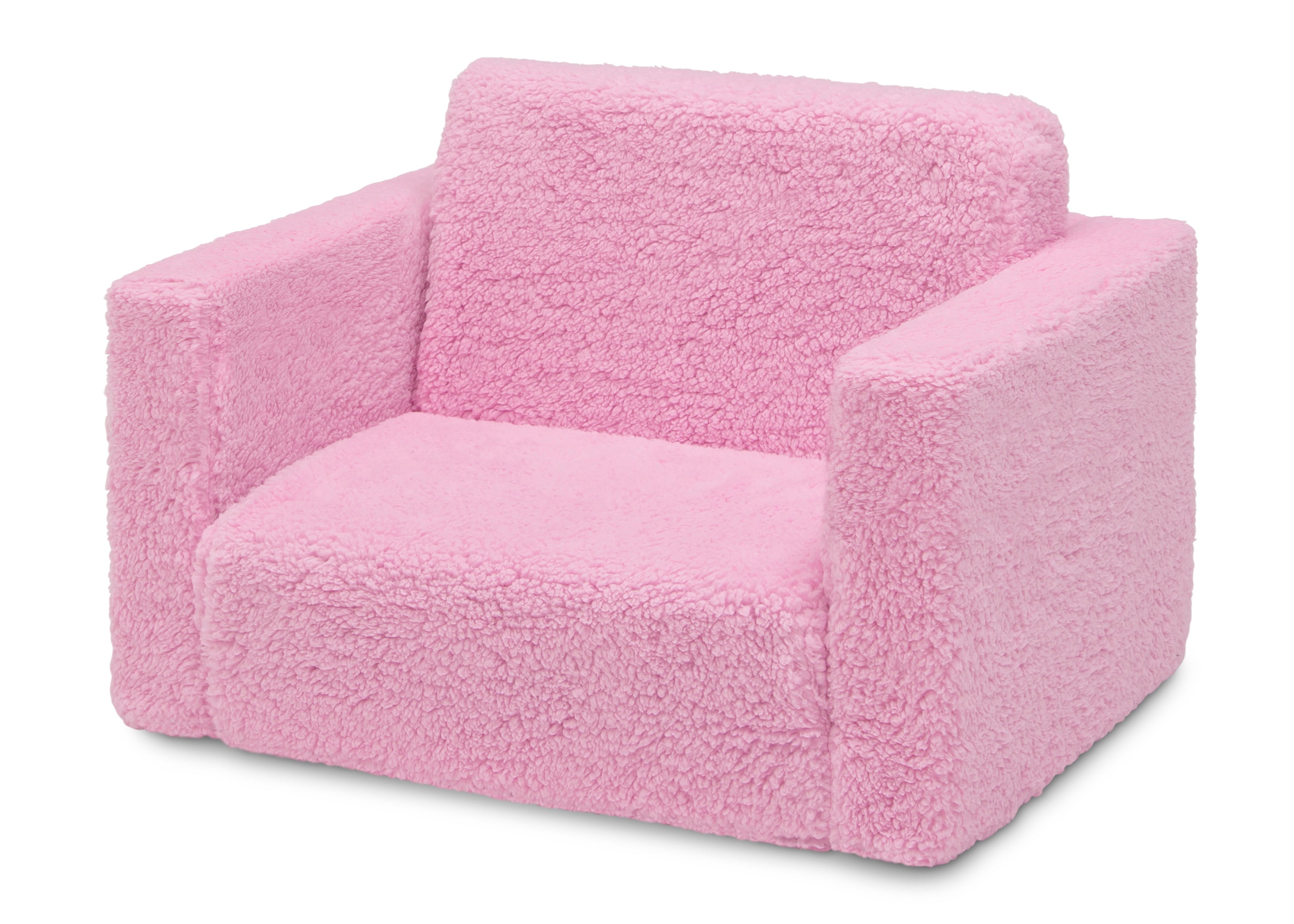Cozy Flip Out Sherpa 2-in-1 Convertible Kids Chair to Lounger - Soft Plush Convertible Seating for Bedroom, Playroom & Nursery - Perfect for Reading, Relaxing & Playtime
