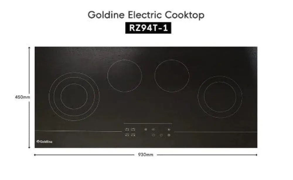 Goldline RZ94T 93cm Ceramic Cooktop - Premium Electric Stove for Modern Kitchens | Perfect for Baking, Boiling & Frying | Energy Efficient & Easy to Clean