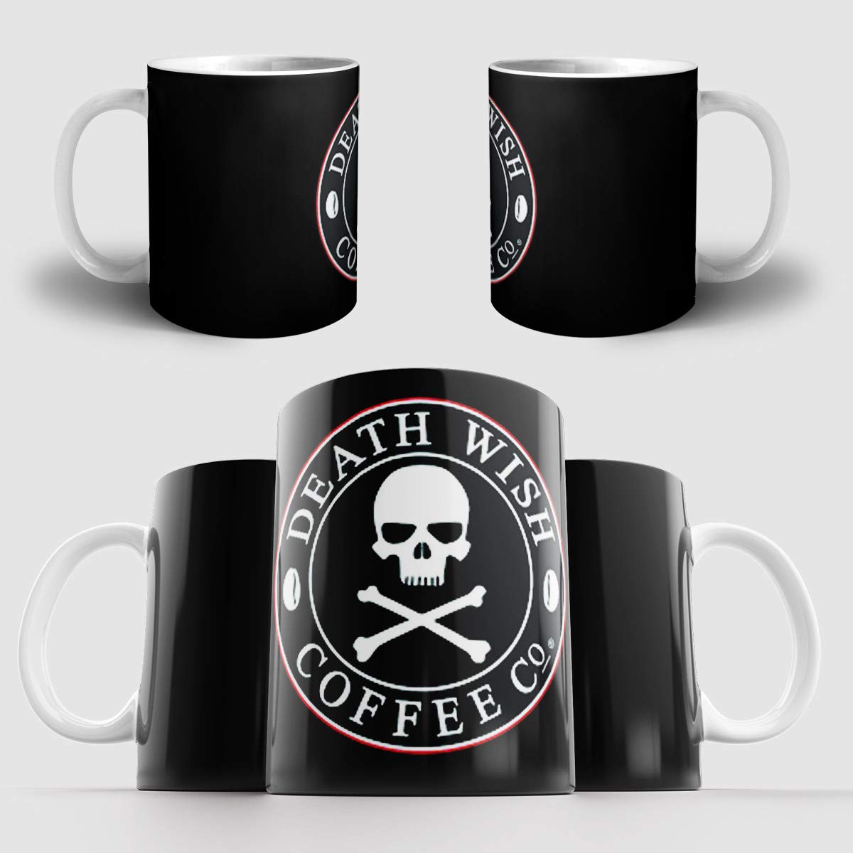 Death Wish Coffee Mug - 11Oz Ceramic Coffee Cup & Tea Mug | Made in USA | Perfect for Home, Office & Camping Use