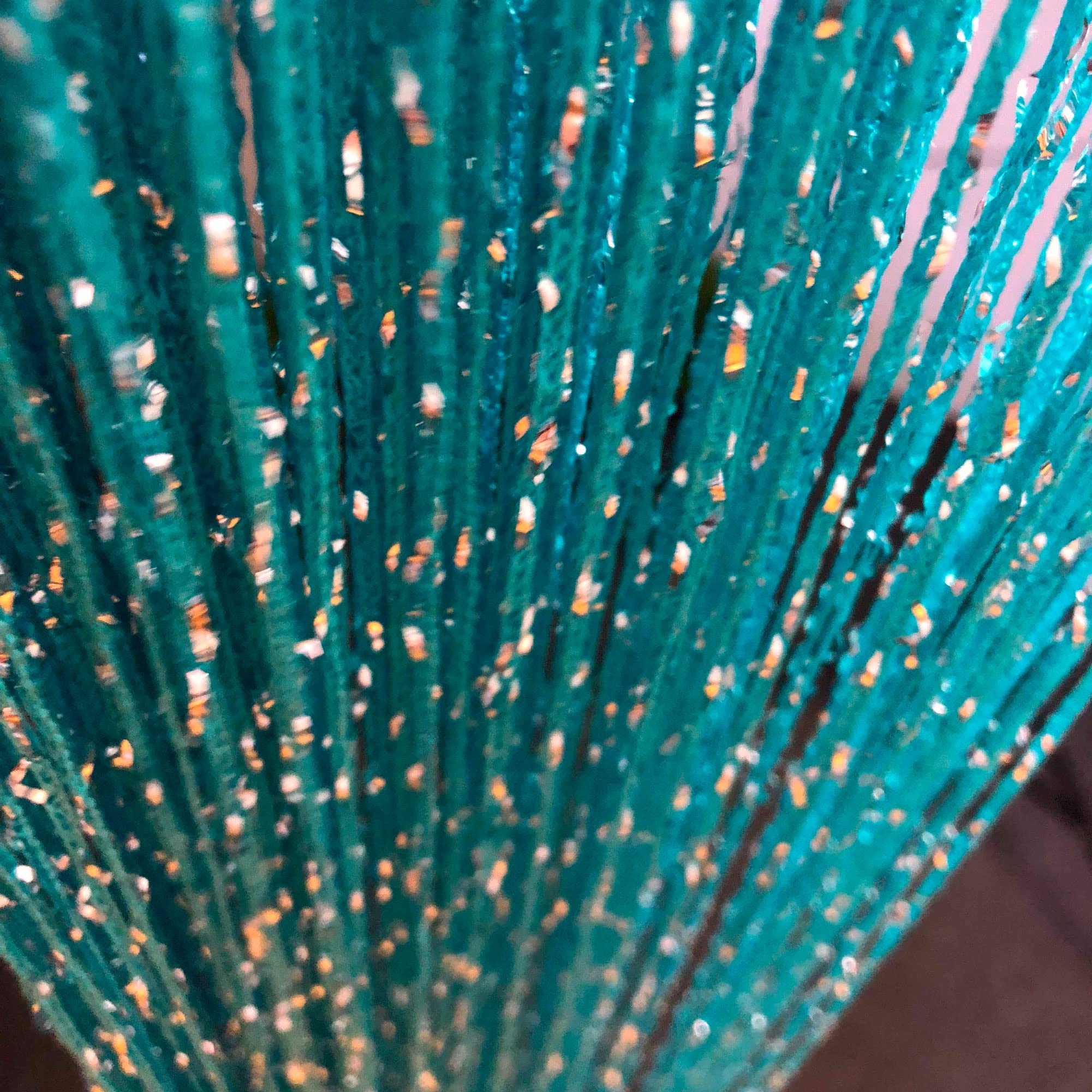 Vagasi 2 Pack 39 x 79 Inch Bohemian Beaded String Curtains - Doorway Room Divider, Hippie Bedroom Decor, Hanging Bead Door Curtain for Closet, Living Room, Window (A-Blue) - Perfect for Boho Home Decor, Dorm Room, Yoga Studio & Meditation Space
