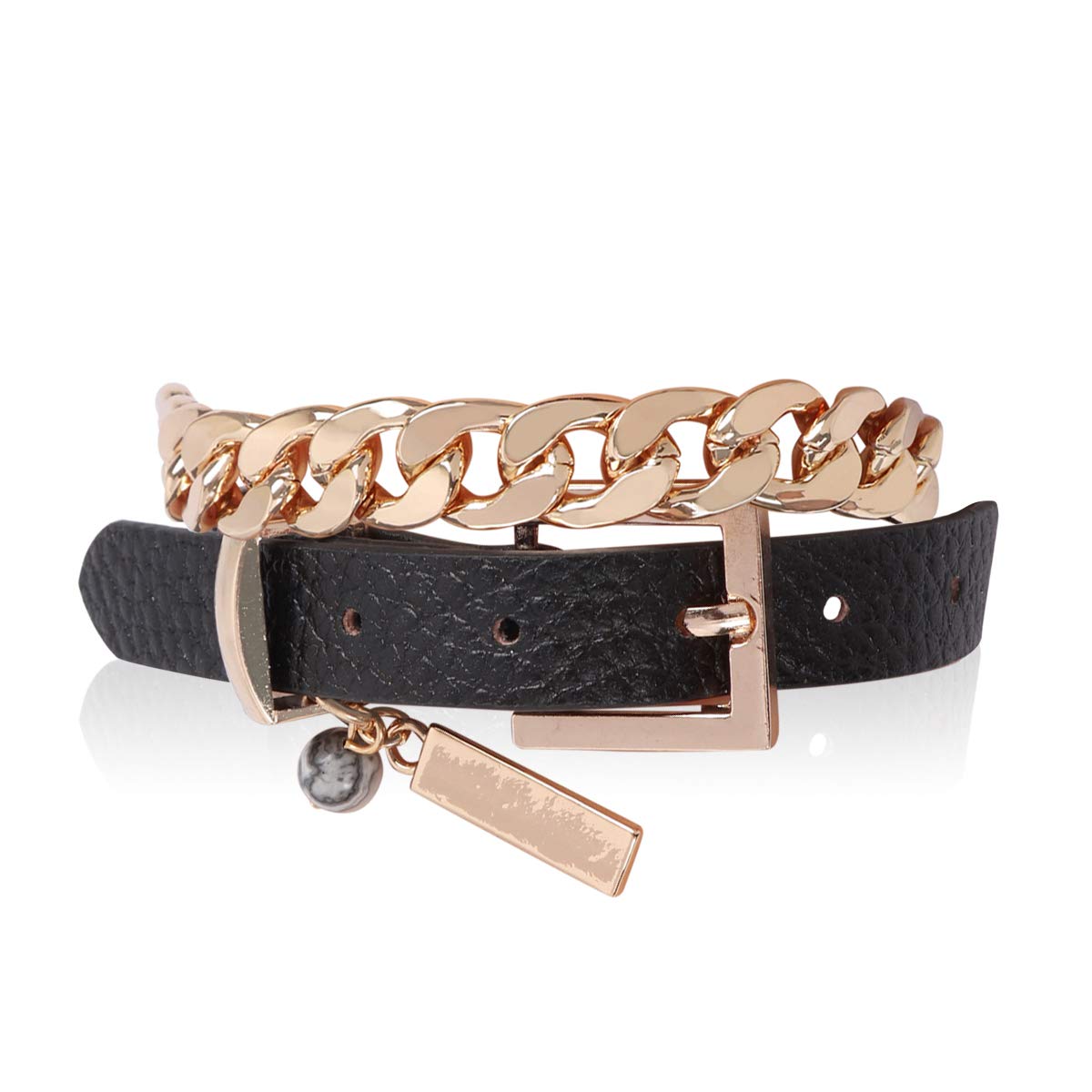 Sparkling Rhinestone Statement Bracelet - Elegant Crystal Cubic Bar Wrist Band with Double Wrap Buckle for Women | Perfect for Parties, Weddings & Special Occasions