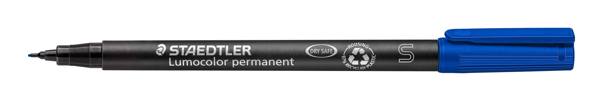 **Staedtler 313-3 Lumocolor Universal Permanent Superfine Pens - Blue, Pack of 10 (313-3 VE) - Ideal for Art, Calligraphy, and Office Use**