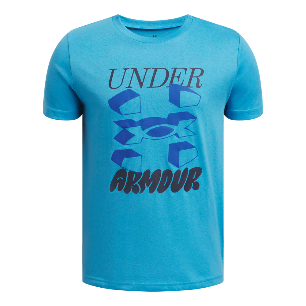 Under Armour Boys' Youth Split Big Logo T-Shirt - Comfortable & Stylish Activewear for Sports, Gym & Casual Wear