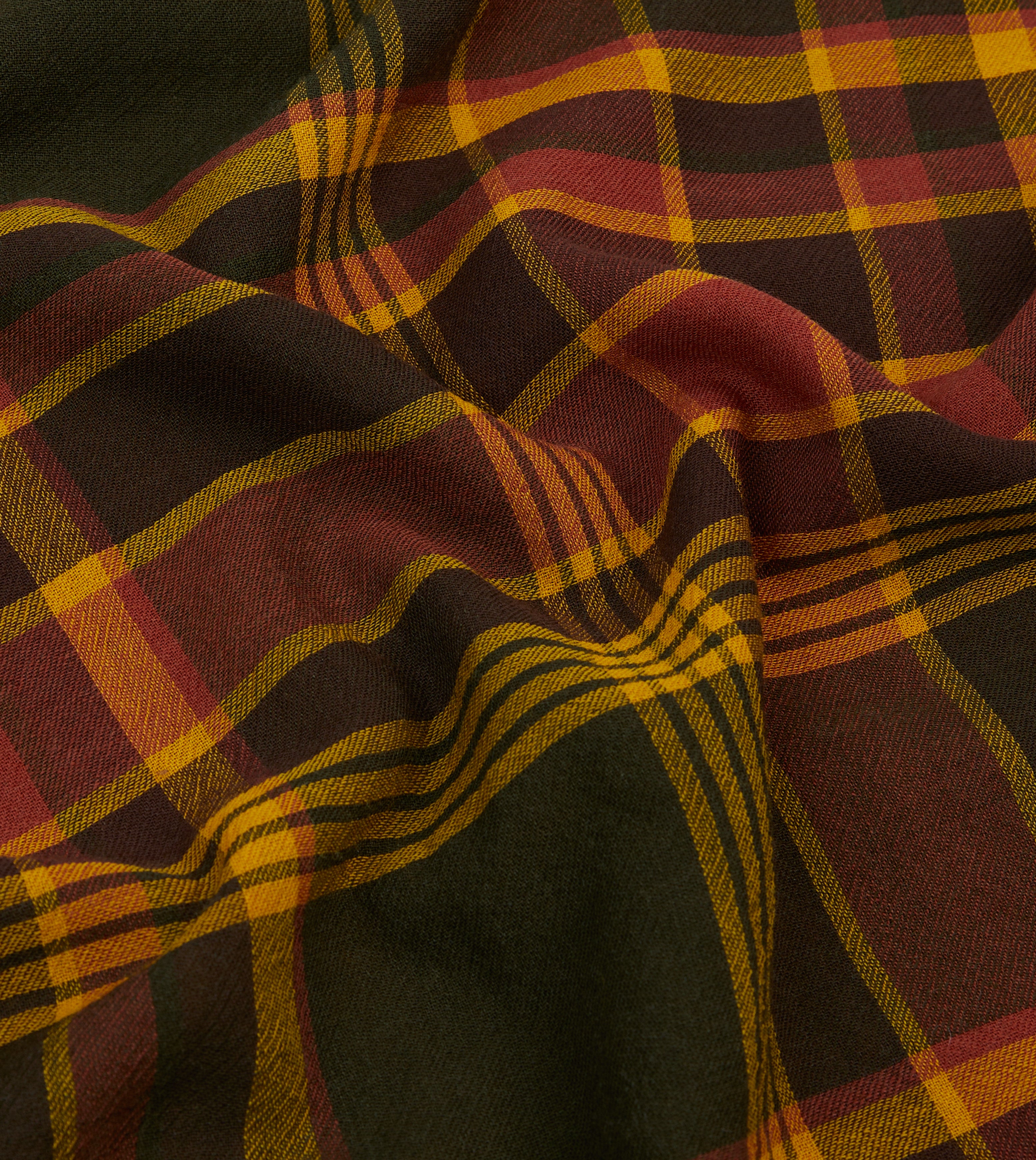 Warm Brown and Red Tartan Check Wool Scarf for Women & Men - Soft Winter Fashion Accessory for Cold Weather, Outdoor Activities and Holiday Outfits