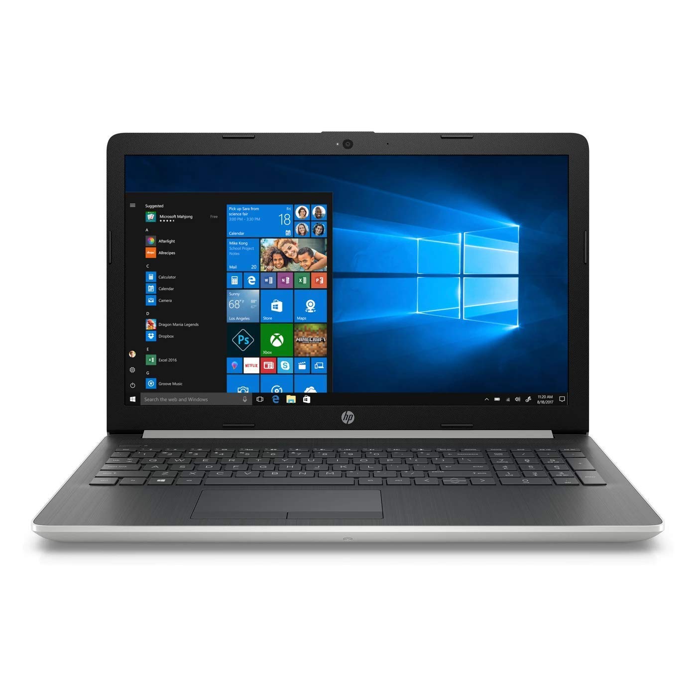 Refurbished HP 14-inch Laptop - AMD Dual Core Processor 3.2GHz, 4GB DDR4 RAM, 128GB SSD, Radeon Graphics, Windows 10 - Silver | Perfect for Students, Remote Work & Everyday Computing