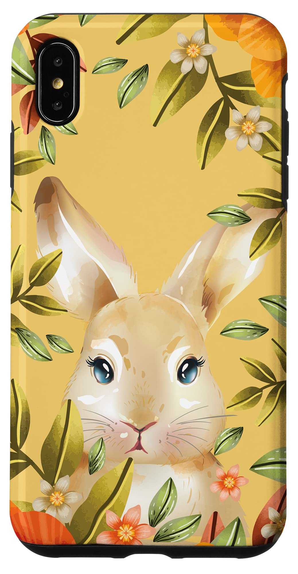 iPhone XS Max Wildflower Floral Phone Case with Cute Bunny Design - Perfect for Spring Fashion & Everyday Protection