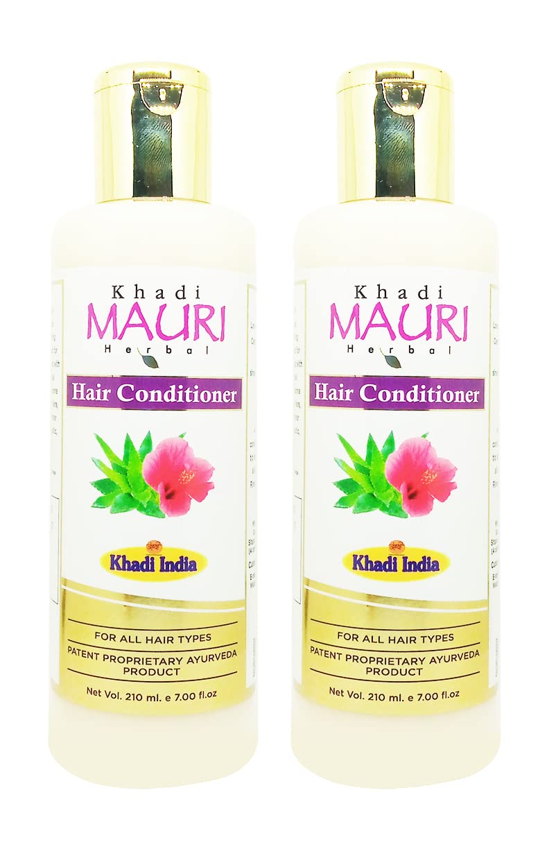 Khadi Mauri Natural Hair Conditioner - 420ml (Pack of 2) | Ayurvedic Herbal Formula for Dry & Damaged Hair | Perfect for Daily Hair Care & Salon-Quality Results at Home