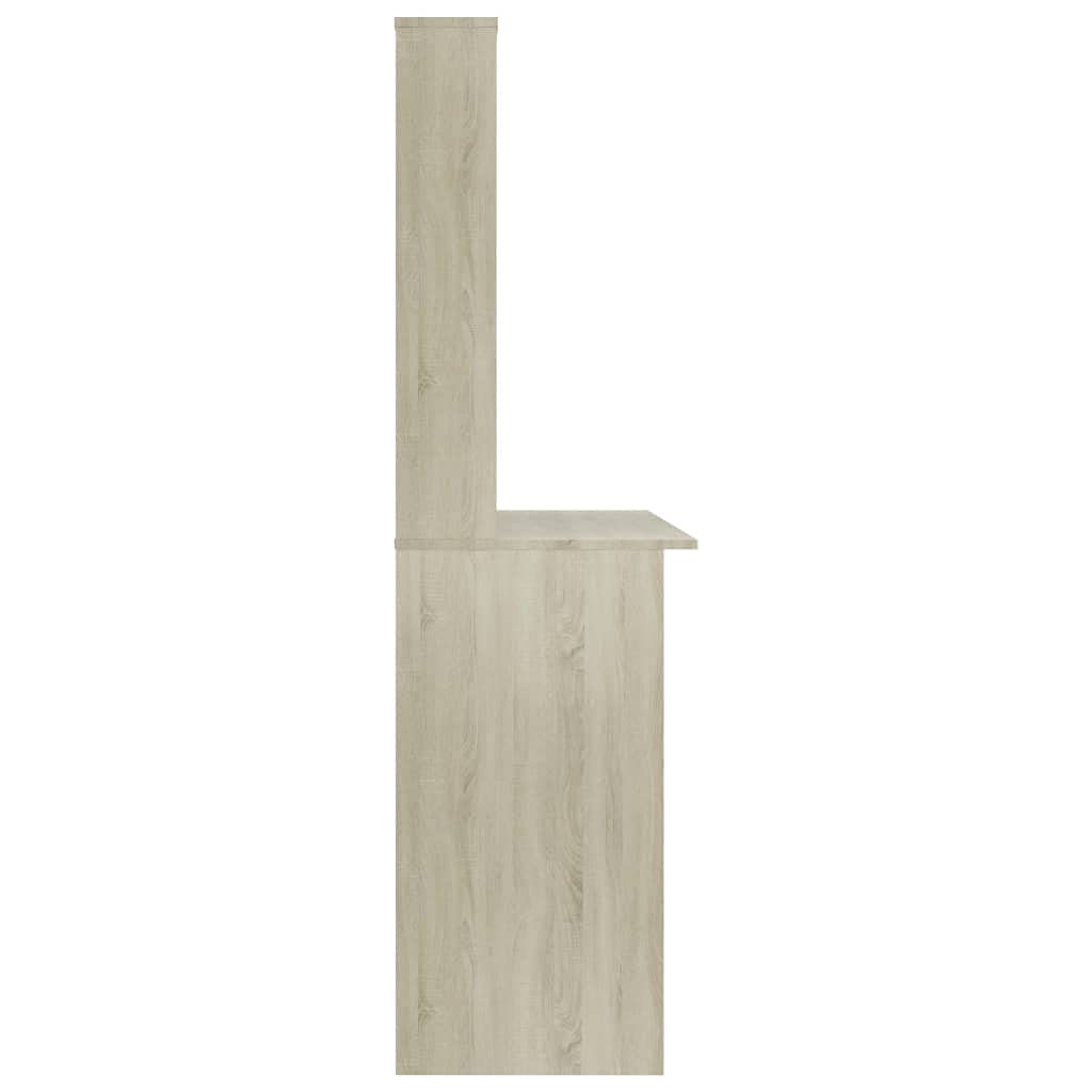 Sonoma Oak Computer Desk with Shelves - 43.3