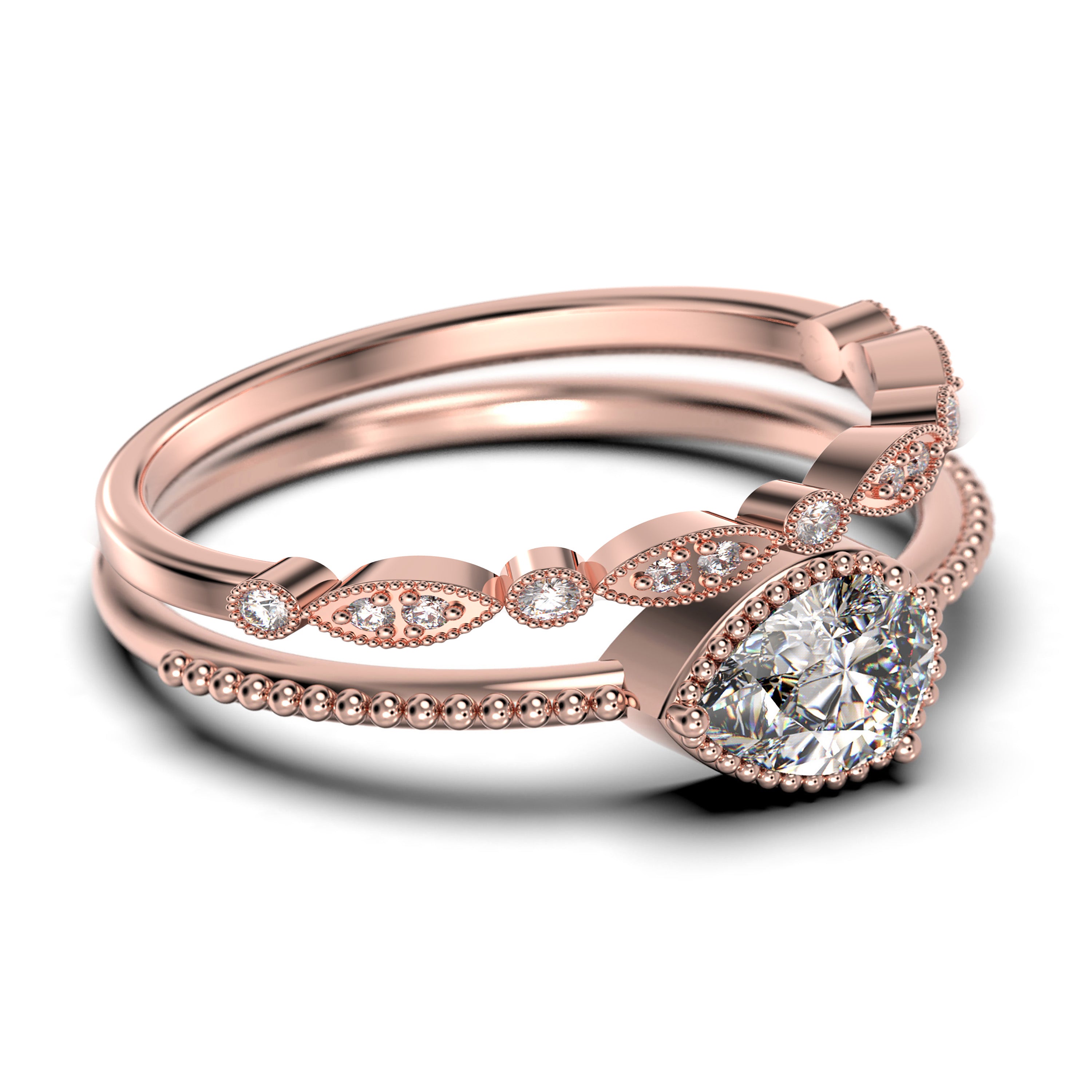 1.60 Carat Pear Cut Moissanite Diamond Engagement Ring - 925 Sterling Silver with 18K Gold Plating - Classic Wedding Band Set, Promise Ring, Dainty Bridal Jewelry - Perfect for Proposals, Anniversaries & Special Occasions