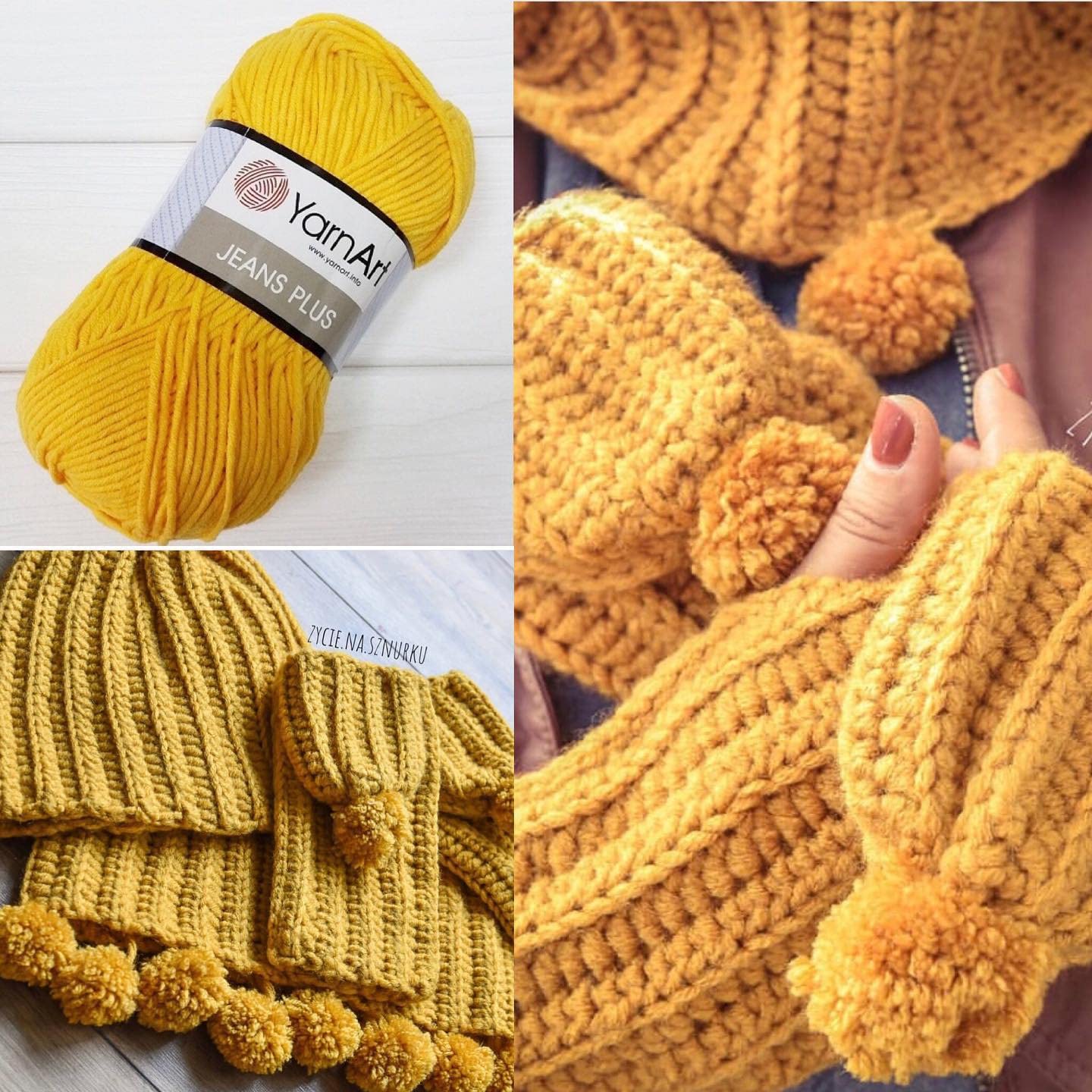 YarnArt Jeans Plus Yarn - 55% Cotton 45% Acrylic Soft Knitting & Crochet Yarn for Baby Clothes, 100g (3.5oz), 160m (174yds), Medium Weight 4 - Perfect for Blankets, Scarves & DIY Crafts