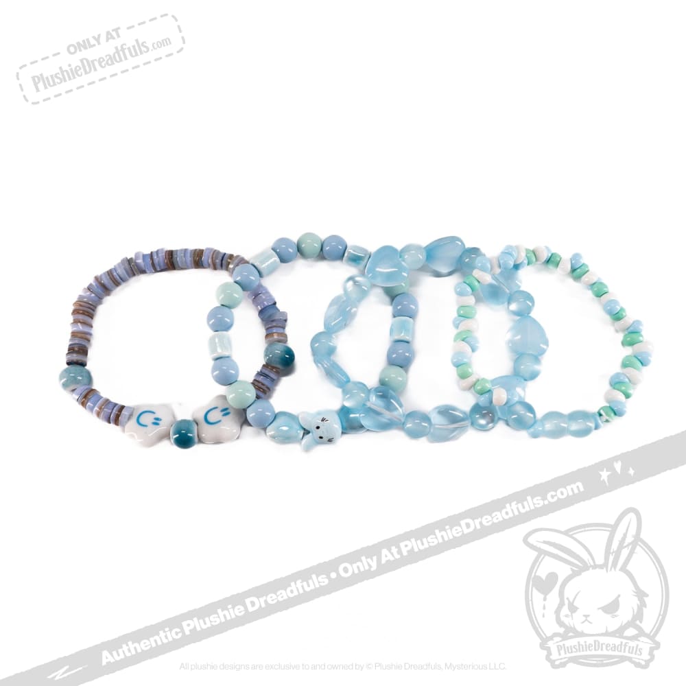 Plushie Dreadfuls Overthinking Stacking Friendship Bracelet - Cute Adjustable Beaded Bracelets for Women & Teens - Perfect for Best Friend Gifts, Anxiety Relief & Everyday Wear