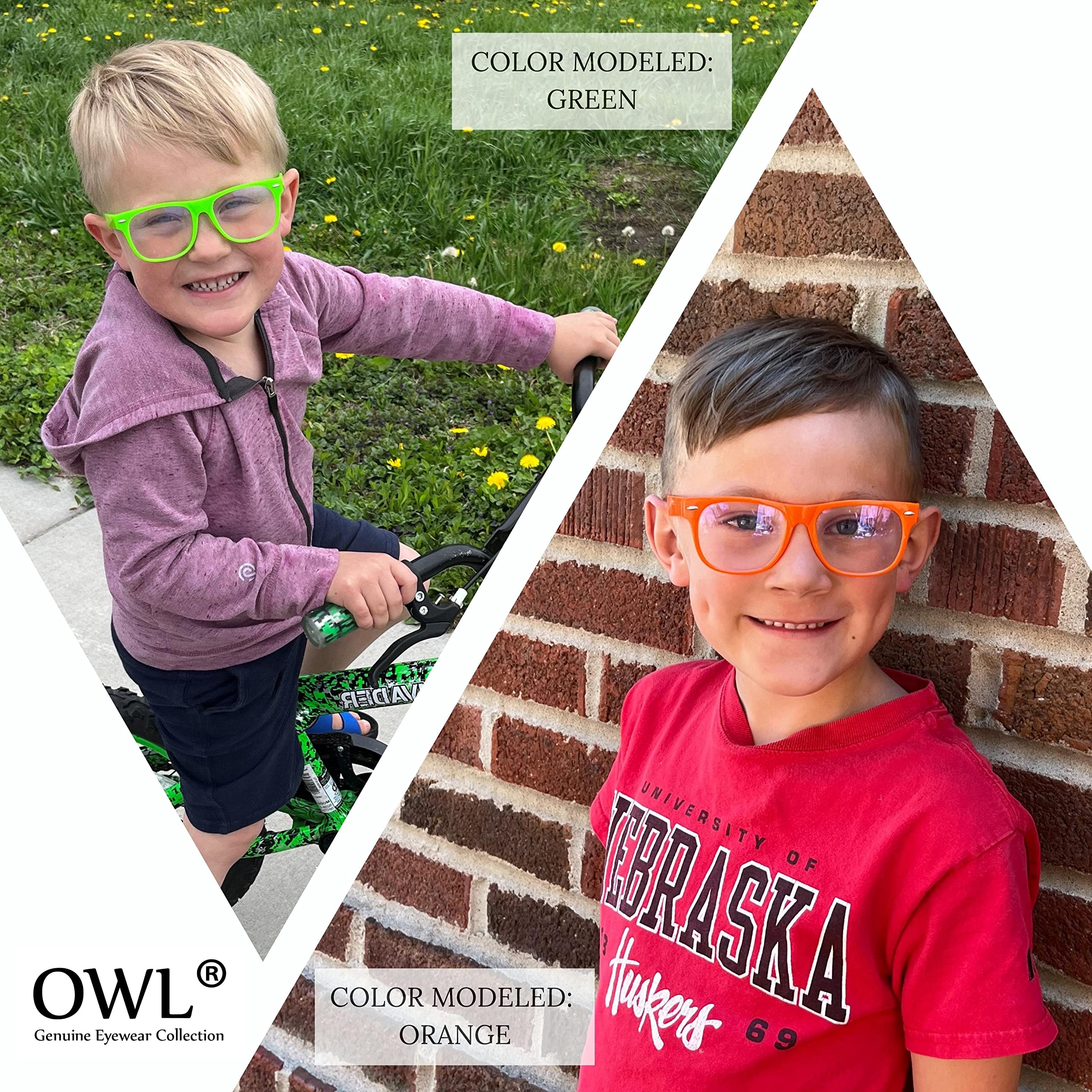 2 Pairs Kids UV Protection Clear Lens Glasses & Polarized Sunglasses for Toddlers - Boys Girls Play Eyewear for Outdoor Activities, Beach & Sports