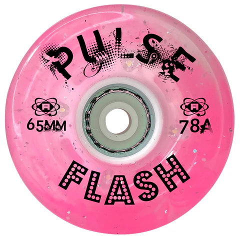 Atom Pulse Flash LED Wheels 78A - Pack of 4 | High-Performance Light-Up Skateboard Wheels for Night Riding & Urban Commuting