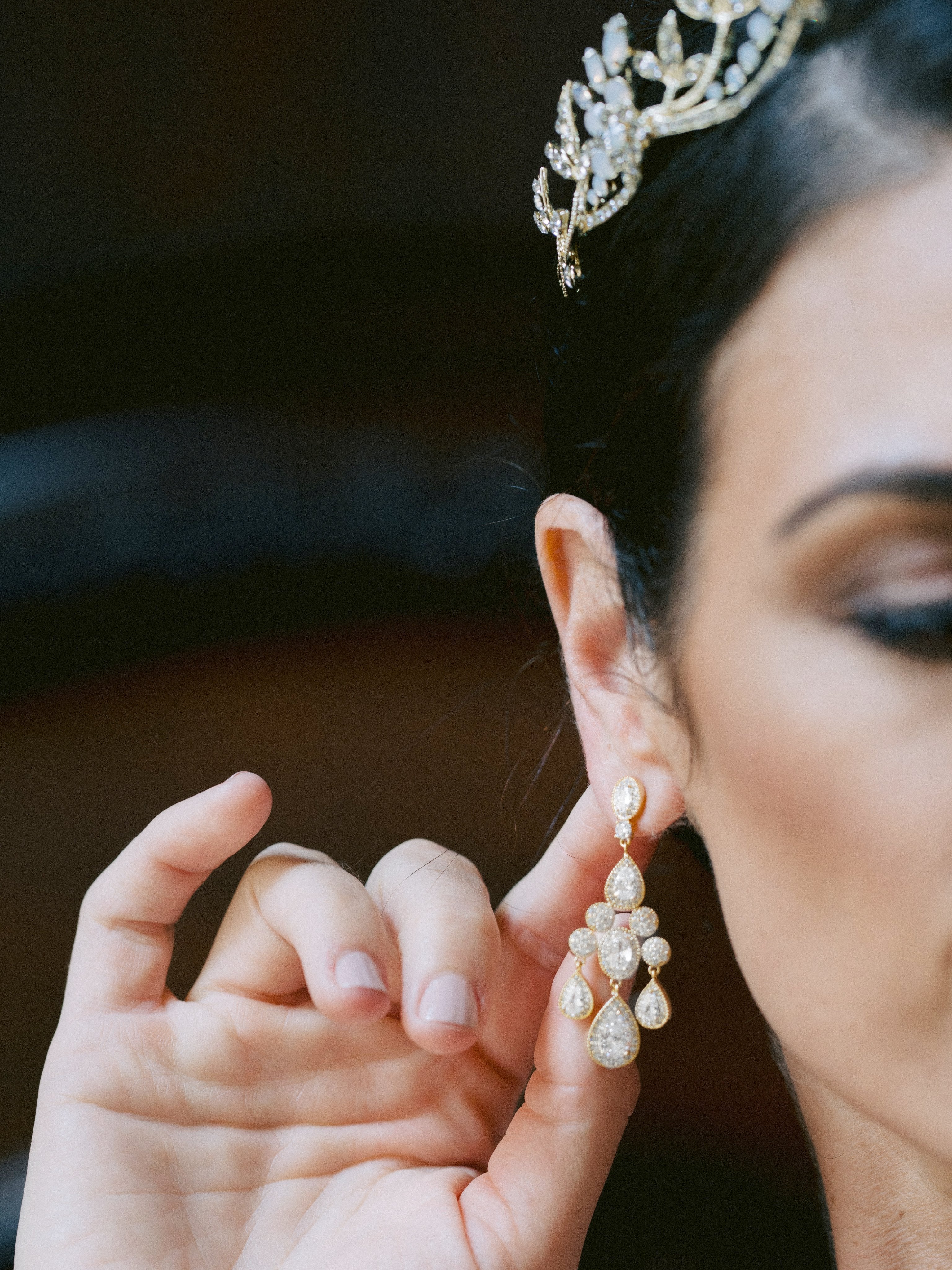 ISABELLA Rose Gold Bridal Chandelier Earrings - Elegant Wedding Jewelry for Brides, Bridesmaids & Formal Events | Perfect for Weddings, Prom & Evening Occasions