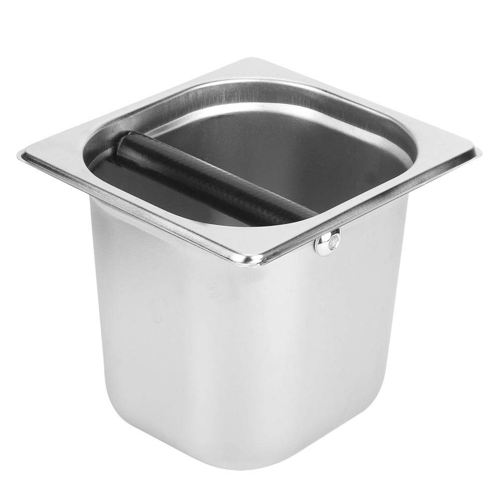 Premium Stainless Steel Coffee Knock Box - Large Capacity Espresso Grounds Bin for Home Baristas | Perfect for Espresso Machines, Coffee Shops & Kitchen Countertop Use