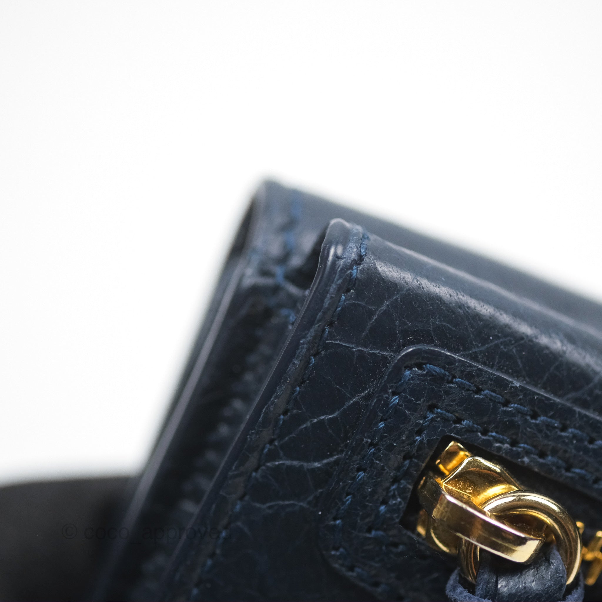 Balenciaga Le City Mini Wallet in Navy with Gold Hardware - Stylish & Compact Luxury Wallet for Women, Perfect for Everyday Use and Travel
