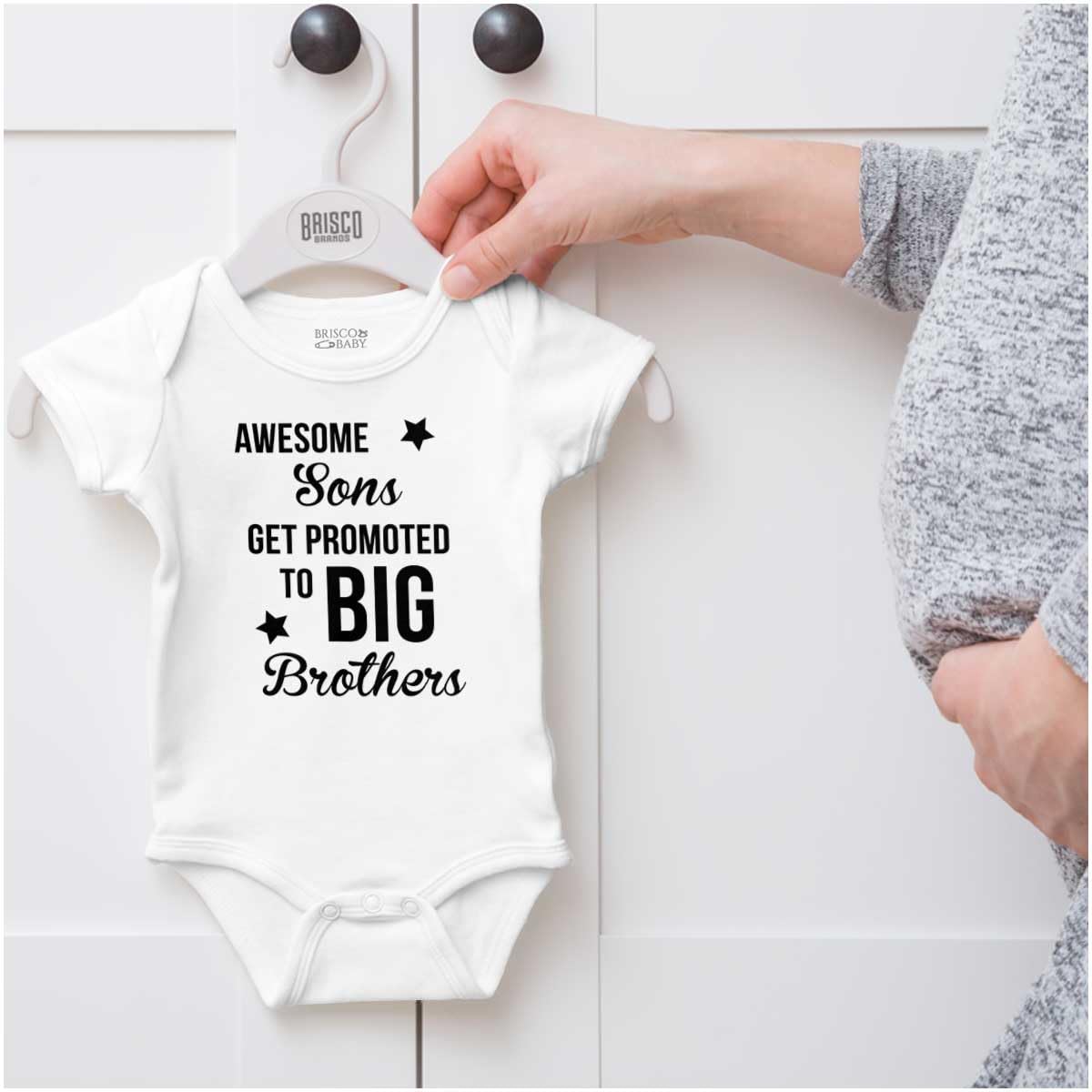 Brisco Brands Big Brother Announcement Baby Bodysuit - Soft Cotton Jumper for Newborn Boys | Perfect for Gender Reveal, Sibling Gift & Photo Shoots
