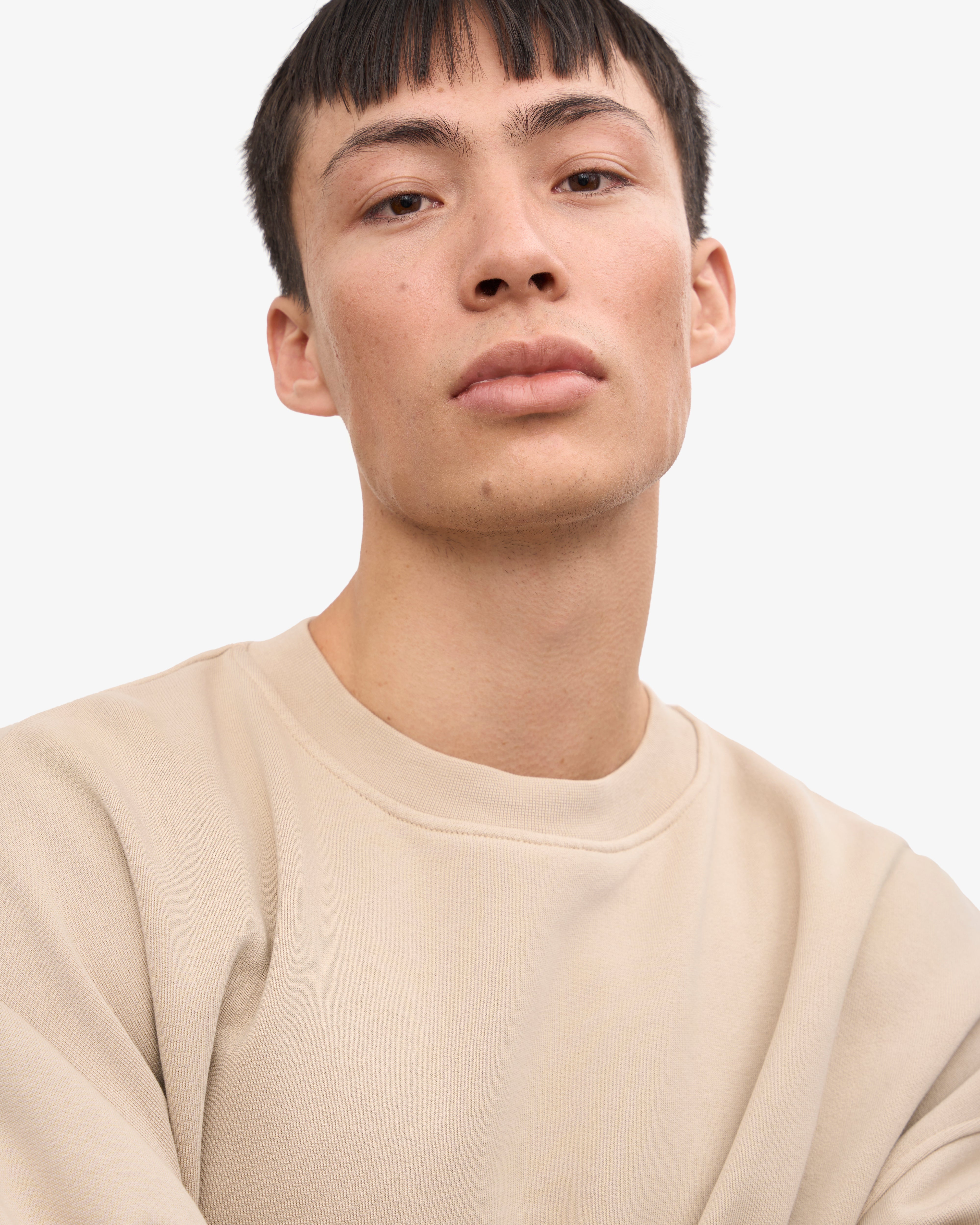 Organic Oversized Crewneck Sweatshirt for Women - Soft & Comfortable Oyster Grey Pullover - Perfect for Casual Wear, Loungewear & Cozy Outfits