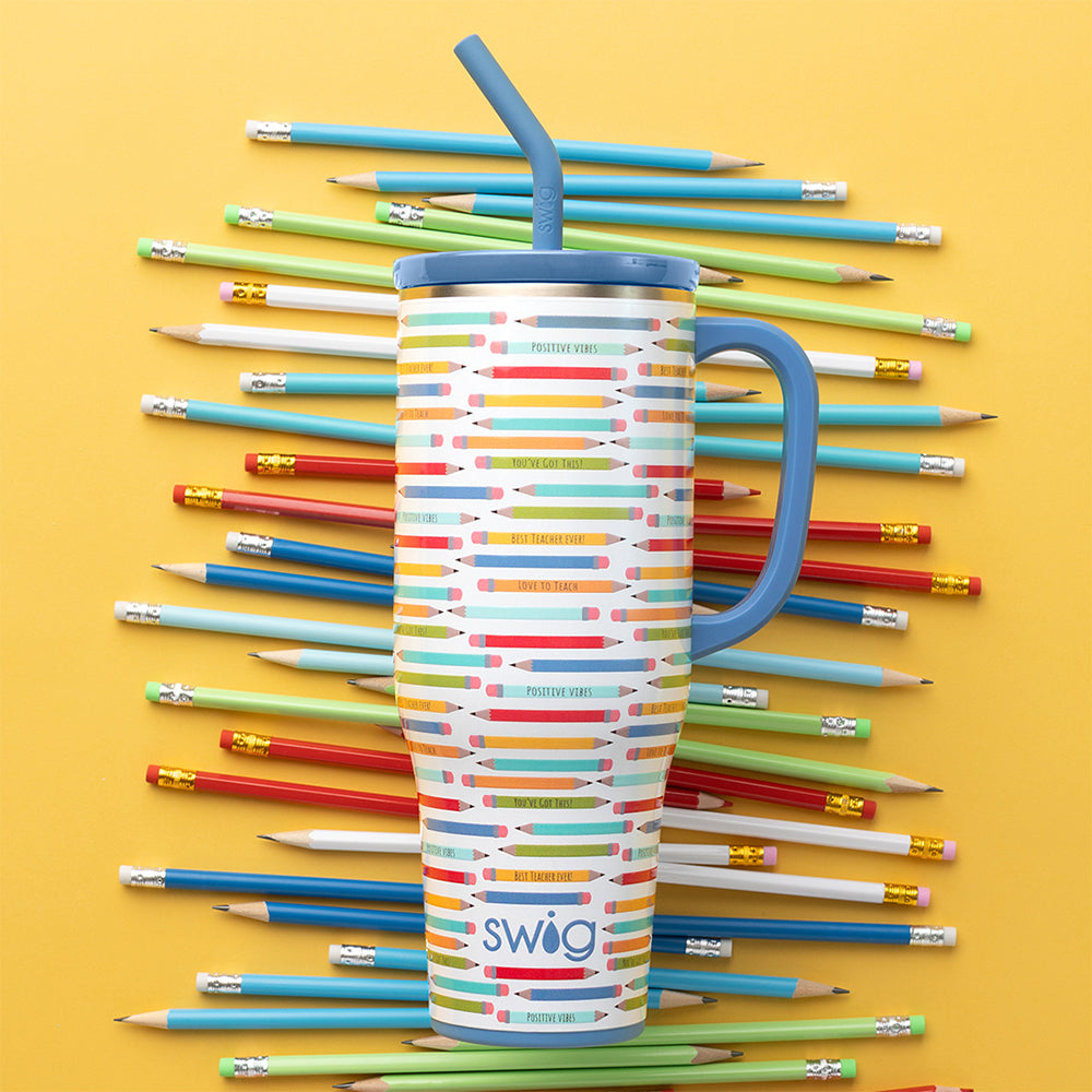 40oz Teacher Life Mega Mug - Large Insulated Tumbler for Coffee, Tea & Cold Drinks - Perfect Gift for Educators, Back to School & Classroom Use