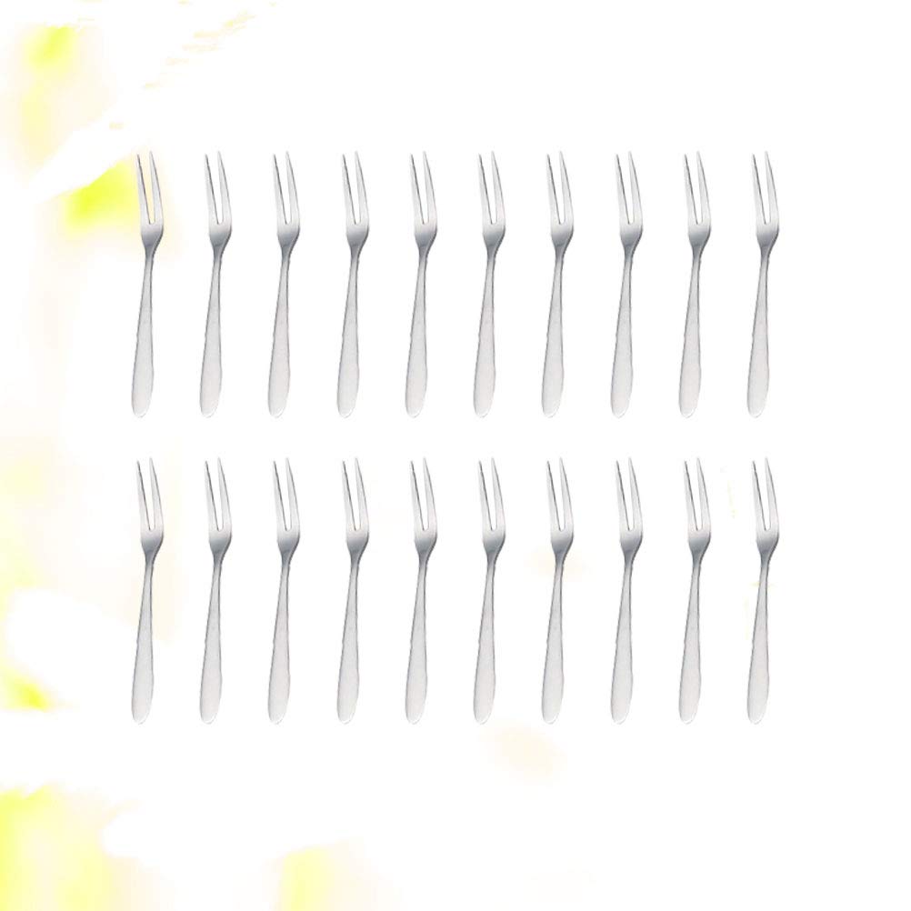 20-Piece Mini Stainless Steel Cake Forks - Small Dessert Forks for Fruit, Cheese, Appetizers - Perfect for Parties, Weddings, and Home Entertaining