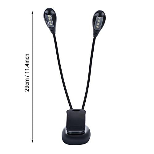 Adjustable LED Clip-On Reading Light with 8 Bright LEDs - Perfect for E-Readers, Books & Bed Headboards - Ideal for Night Reading, Travel & Bedtime Use