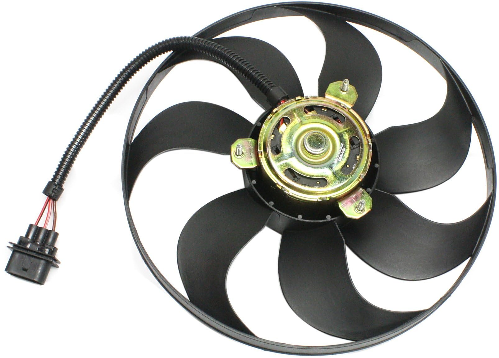 Go-Parts - Replacement Radiator Fan Blade & Motor Assembly for 1998-2007 Volkswagen Beetle - Left (Driver) Side Auxiliary Cooling Fan - Fits 1999 2002 2003 2004 2005 2006 Models - Perfect for Engine Overheating Prevention & Summer Driving