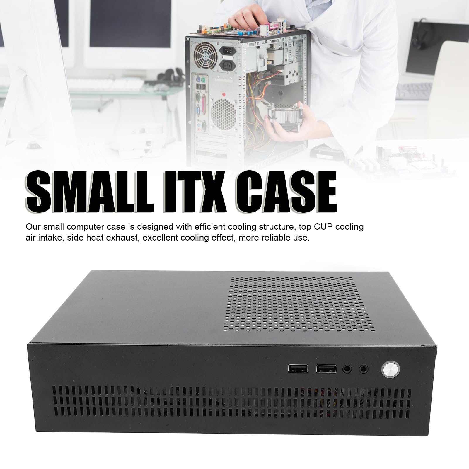 Compact Micro ATX & Mini ITX PC Case - USB 2.0 Gaming Computer Chassis for Small Form Factor Desktop Builds | Perfect for Home Office, Gaming Rigs & Space-Saving Workstations
