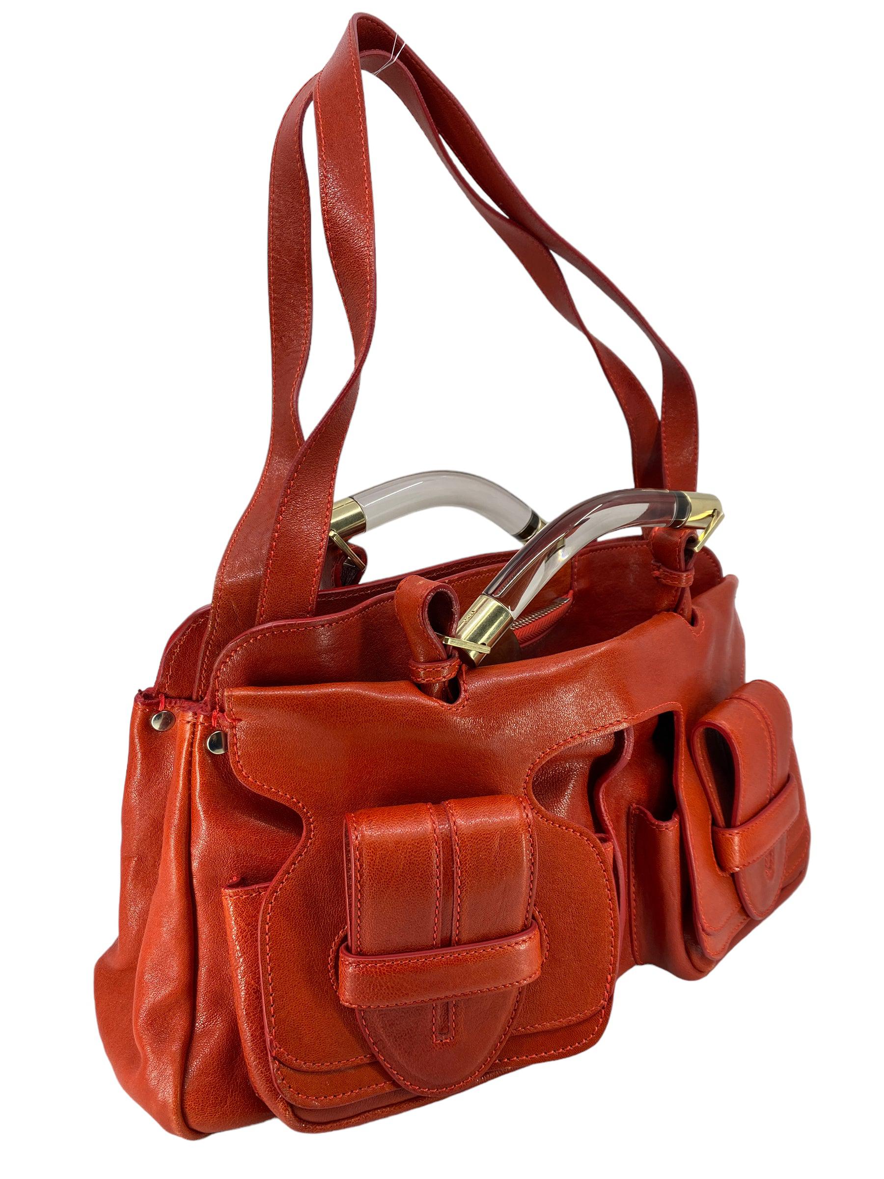 Chloe Saskia Red Leather Crossbody Bag for Women - Stylish & Durable Handbag for Work, Travel & Everyday Use