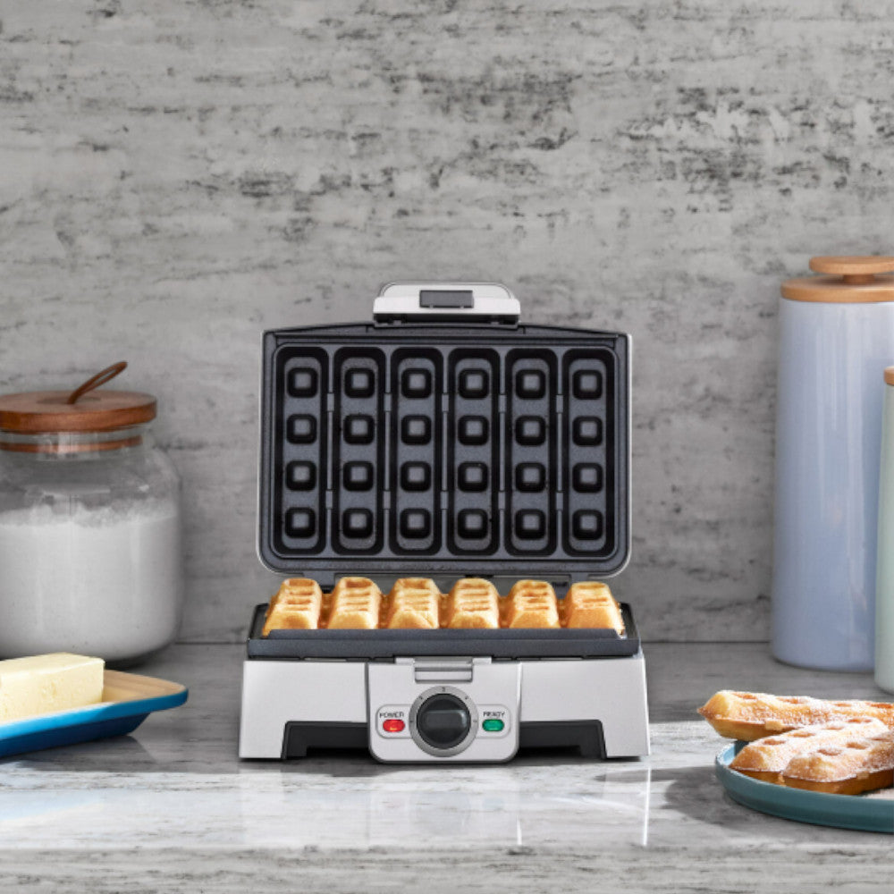 Cuisinart WAF ST6C 6-Slot Waffle Stick Maker - Perfect for Breakfast, Snacks & Parties - Non-Stick Electric Waffle Iron for Homemade Belgian Waffles