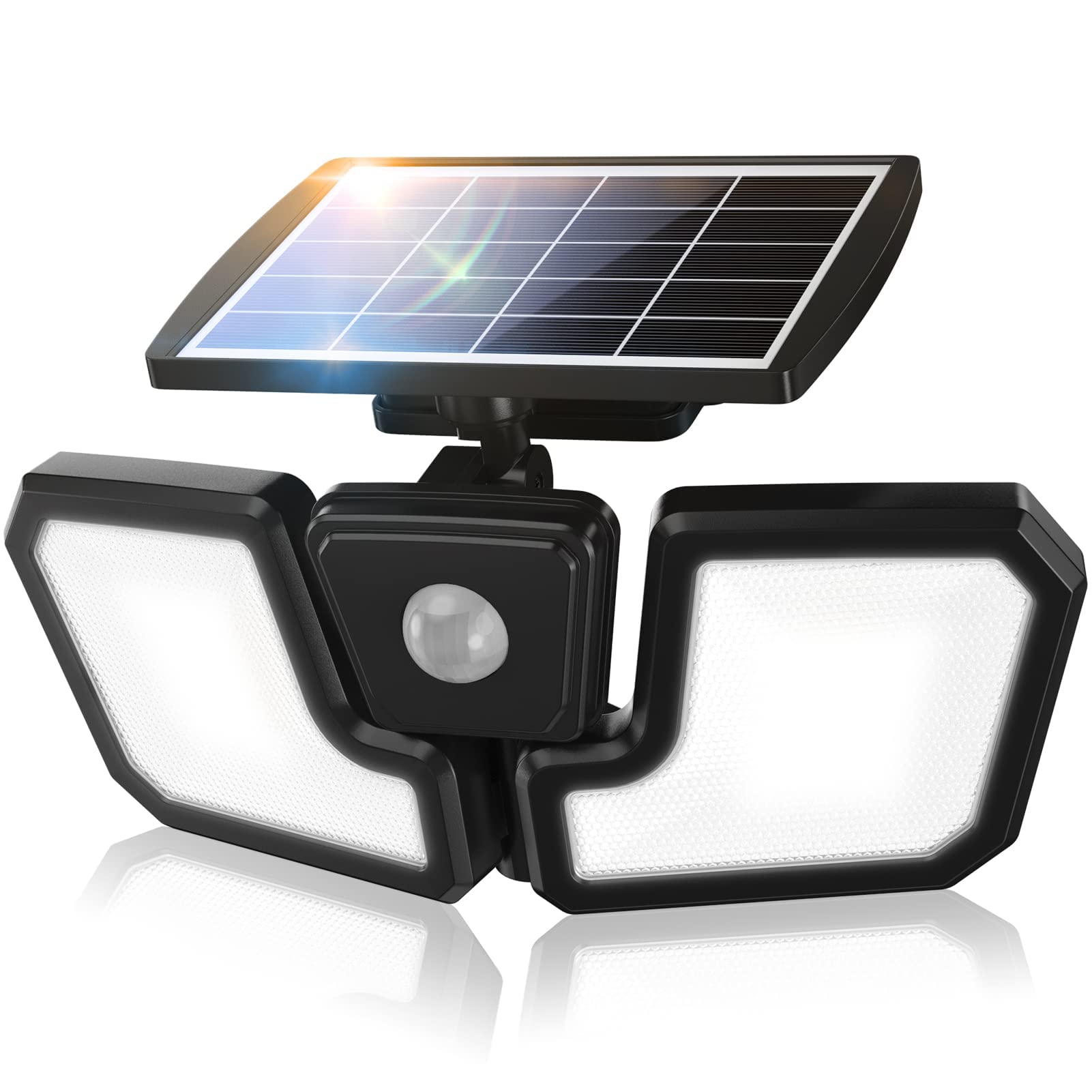 LEPOWER 1600LM Solar Security Lights with Motion Sensor - IP65 Waterproof Outdoor Solar Lights, 270° Wide Angle for Yard, Porch, Garage - Ideal for Home Security, Pathway Lighting & Nighttime Safety