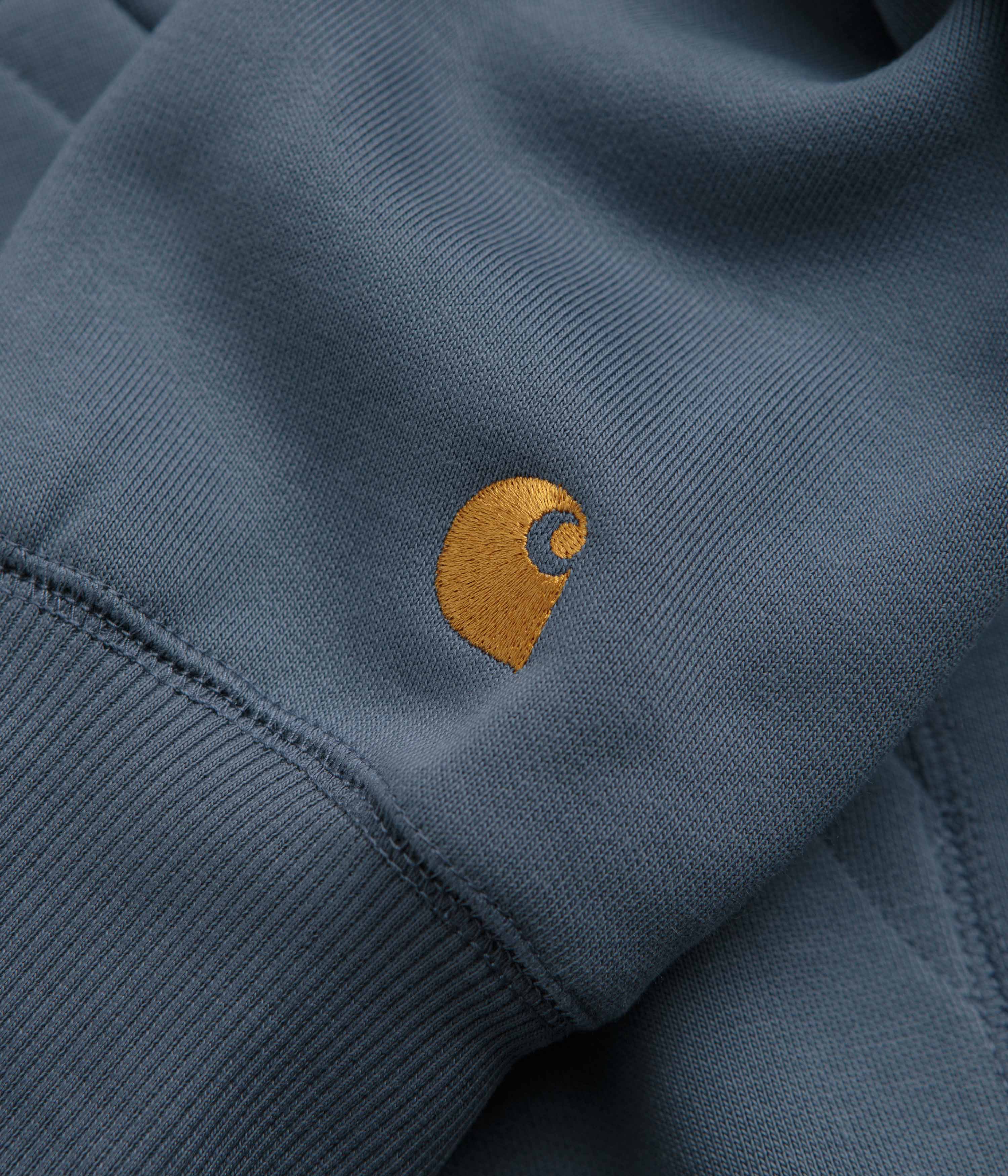 Carhartt Chase Hoodie - Men's Fleece Pullover Sweatshirt with Hood, Positano Gold Color - Perfect for Outdoor Work, Casual Wear & Winter Layering