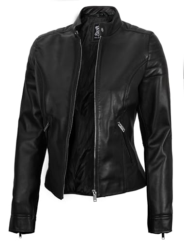 Black - Carrie Womens Leather Jacket