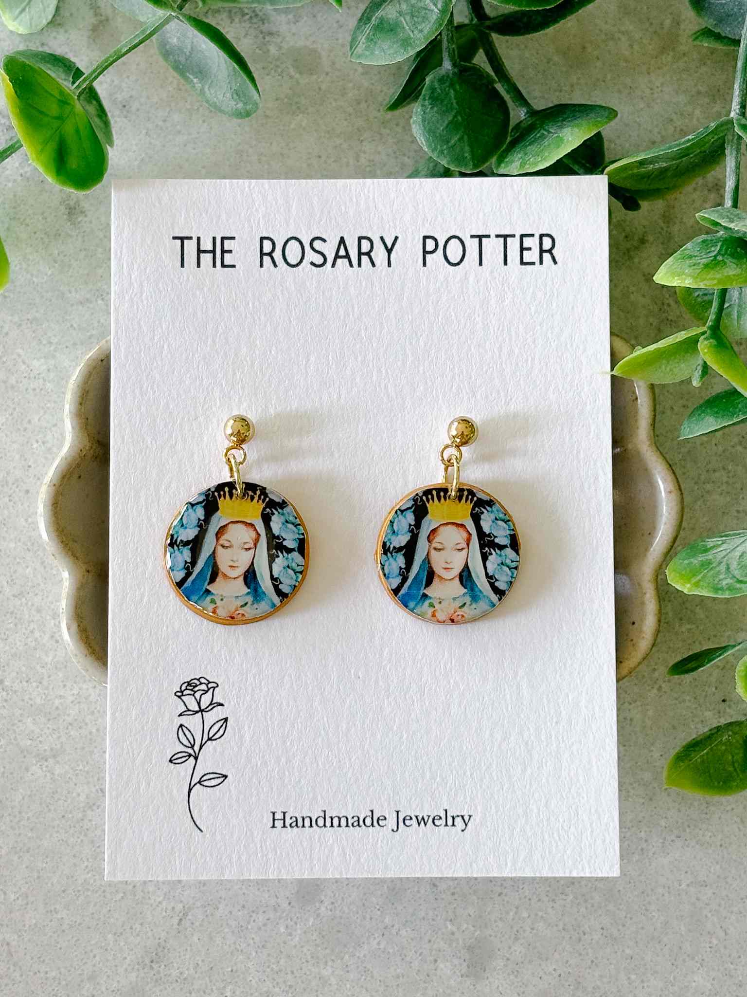 Handmade Queen Mary Earrings - Vintage Style Dangle Earrings for Women, Perfect for Weddings, Parties & Special Occasions