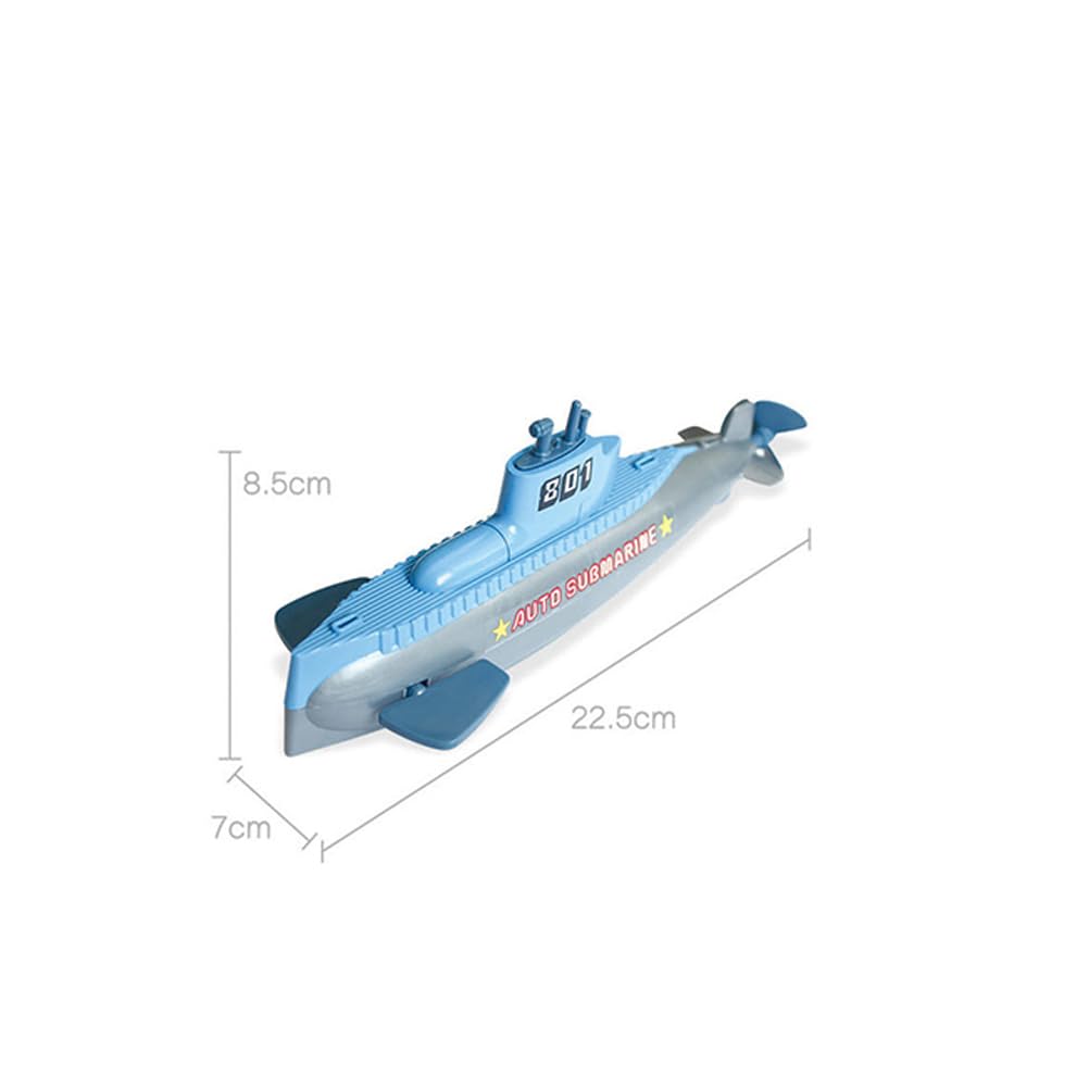 Nurnesy Kids Clockwork Submarine Toy - Waterproof Swimming Pool & Bath Time Fun for Toddlers (24x7x9cm) - Perfect for Bathtub, Shower & Outdoor Water Play