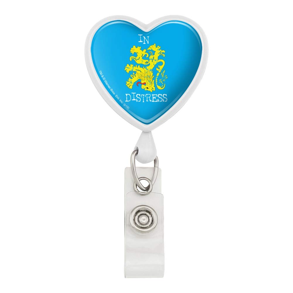 The Big Bang Theory Distressed Heart Design Retractable Lanyard with ID Badge Holder - Perfect for Work, Conventions & Fan Events