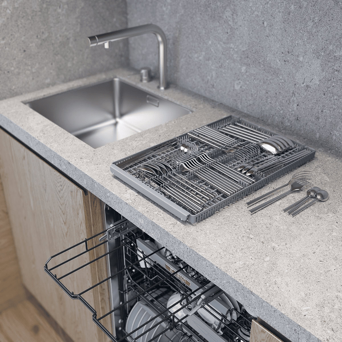 Asko DFI664 Panel Ready 24 Inch Built-In Dishwasher - Stainless Steel Interior, Ultra Quiet Operation for Open Concept Kitchens