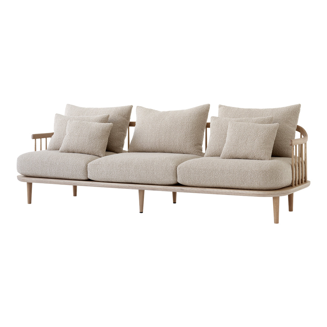 FLY SC12 3-Seater Sofa - Modern Fabric Couch for Living Room, Comfortable Sectional Sofa for Home & Office, Perfect for Small Spaces & Family Gatherings