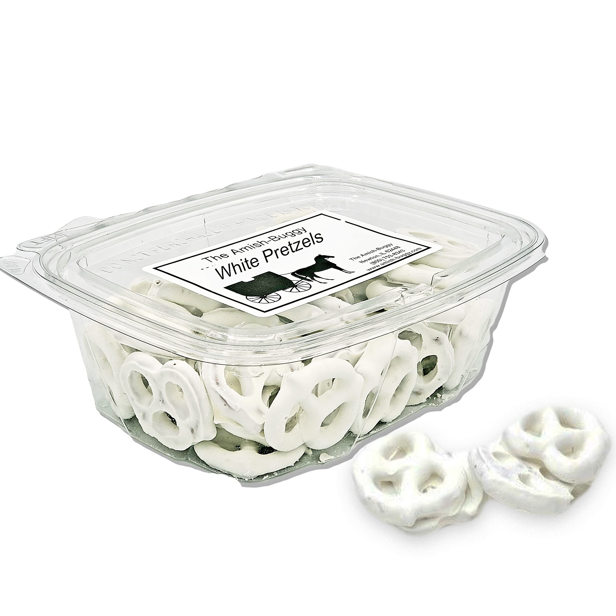 Premium White Chocolate Covered Pretzels - 8 oz Tub (2 Count) - Delicious Snack for Parties, Gifts & Movie Nights