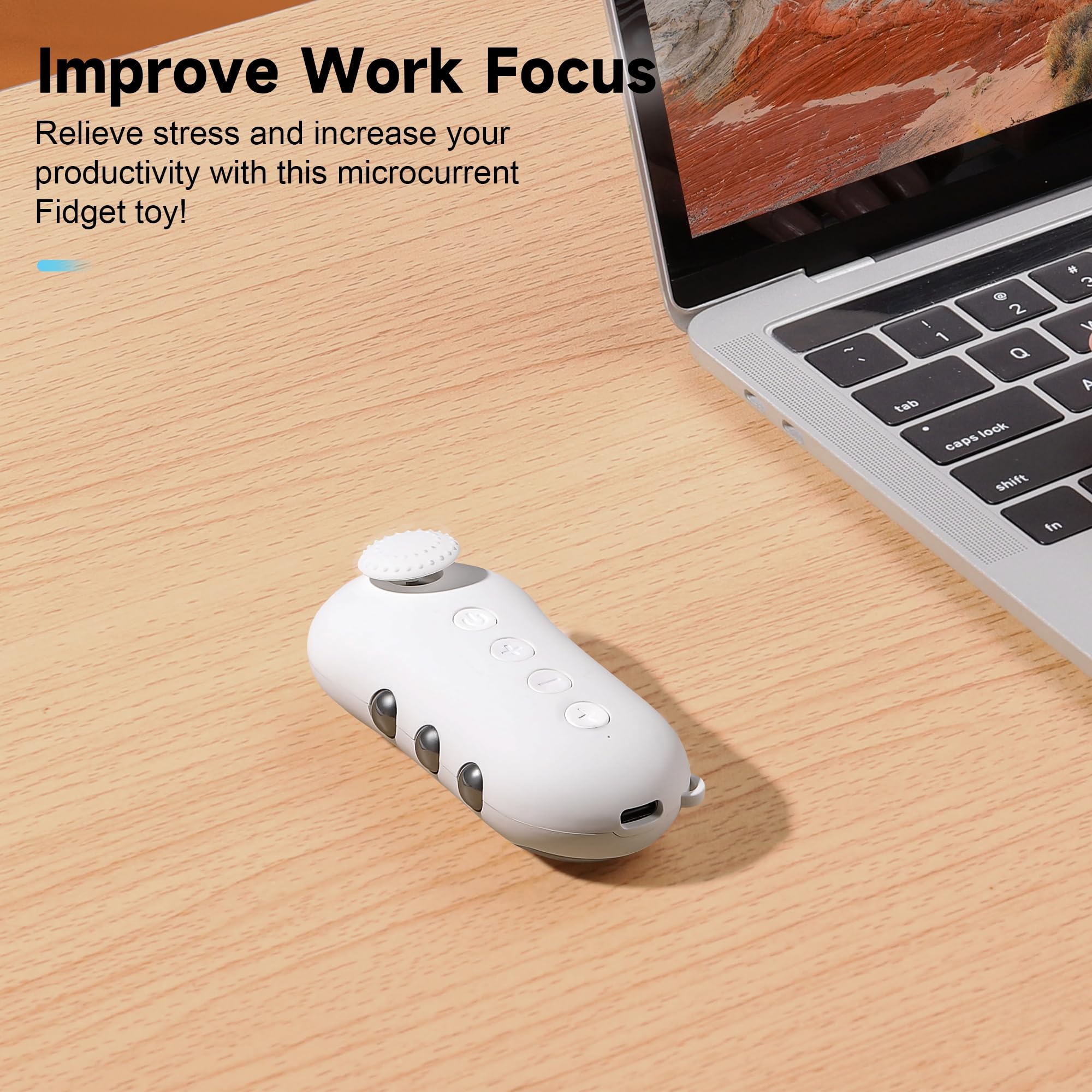**Stress Relief Fidget Toys for Adults & Kids - Handheld Anxiety Relief Device for ADHD, Focus & Calm - Portable Microcurrent Sensory Toy for Office, Travel & Home Use**