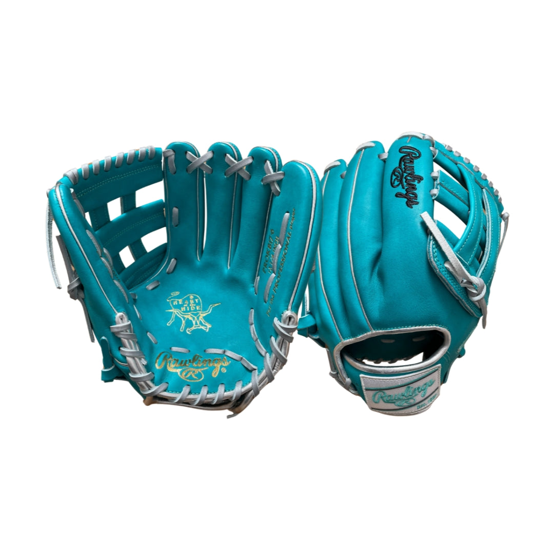 Rawlings 360 Exclusive Series Heart of the Hide Teal & Silver Baseball Glove 12.25